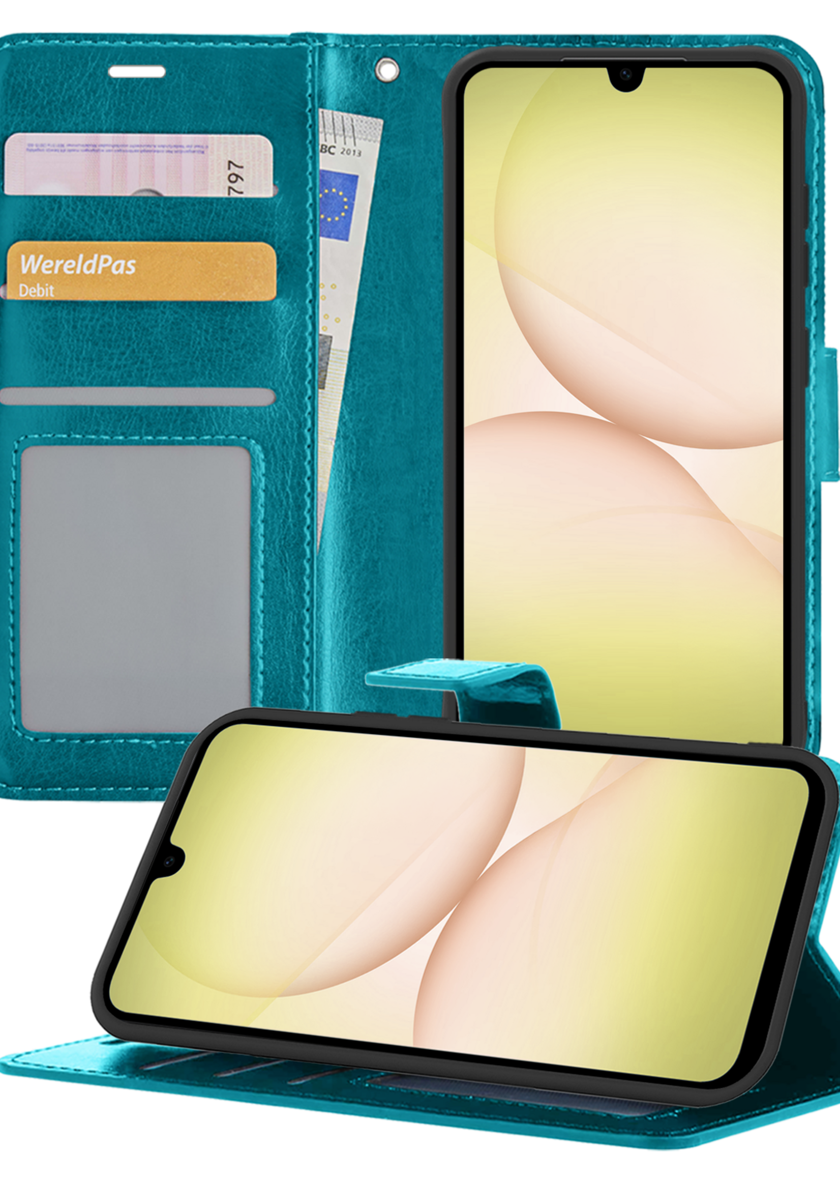 LUQ LUQ Samsung Galaxy A17 Hoesje Bookcase - Turquoise