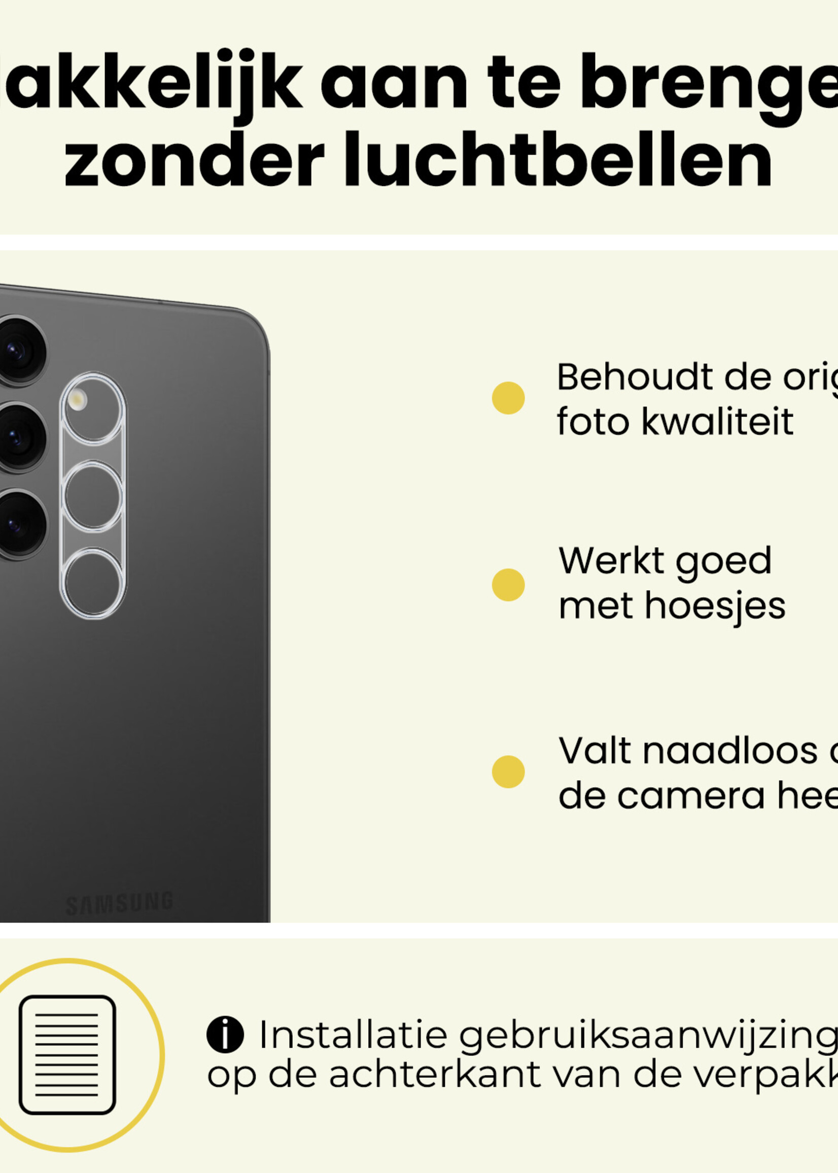 LUQ LUQ Samsung Galaxy S25 FE Camera Screenprotector - 2 PACK