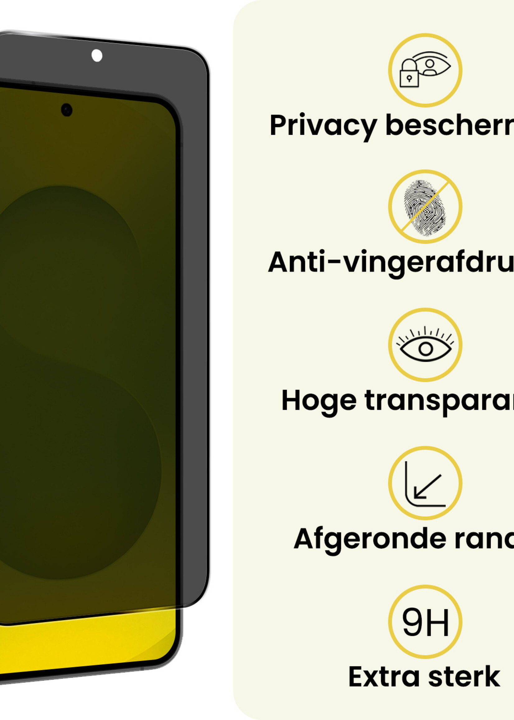 LUQ LUQ Samsung Galaxy S25 FE Screenprotector Glas Privacy