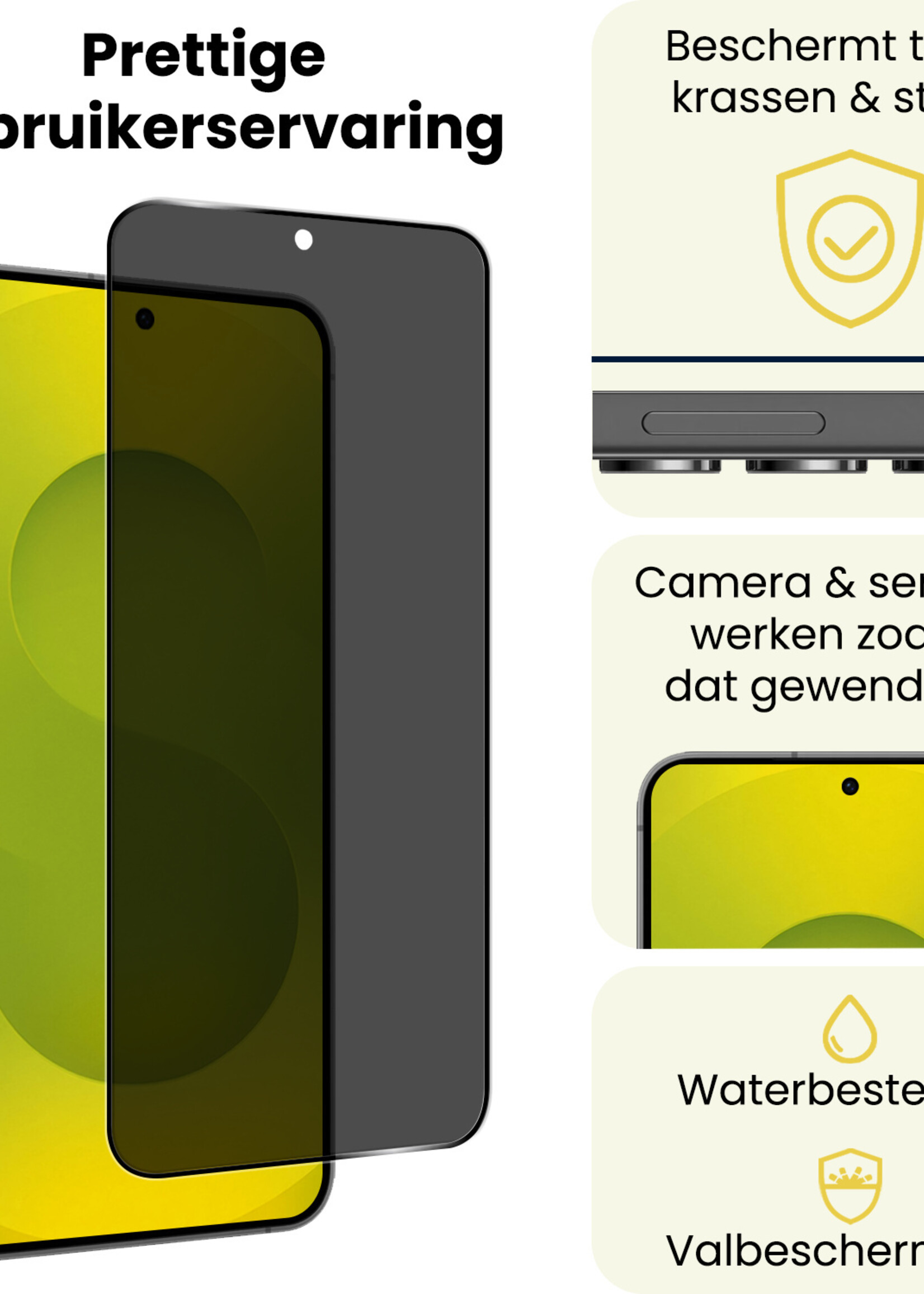 LUQ LUQ Samsung Galaxy S25 FE Screenprotector Glas Privacy - 3 PACK