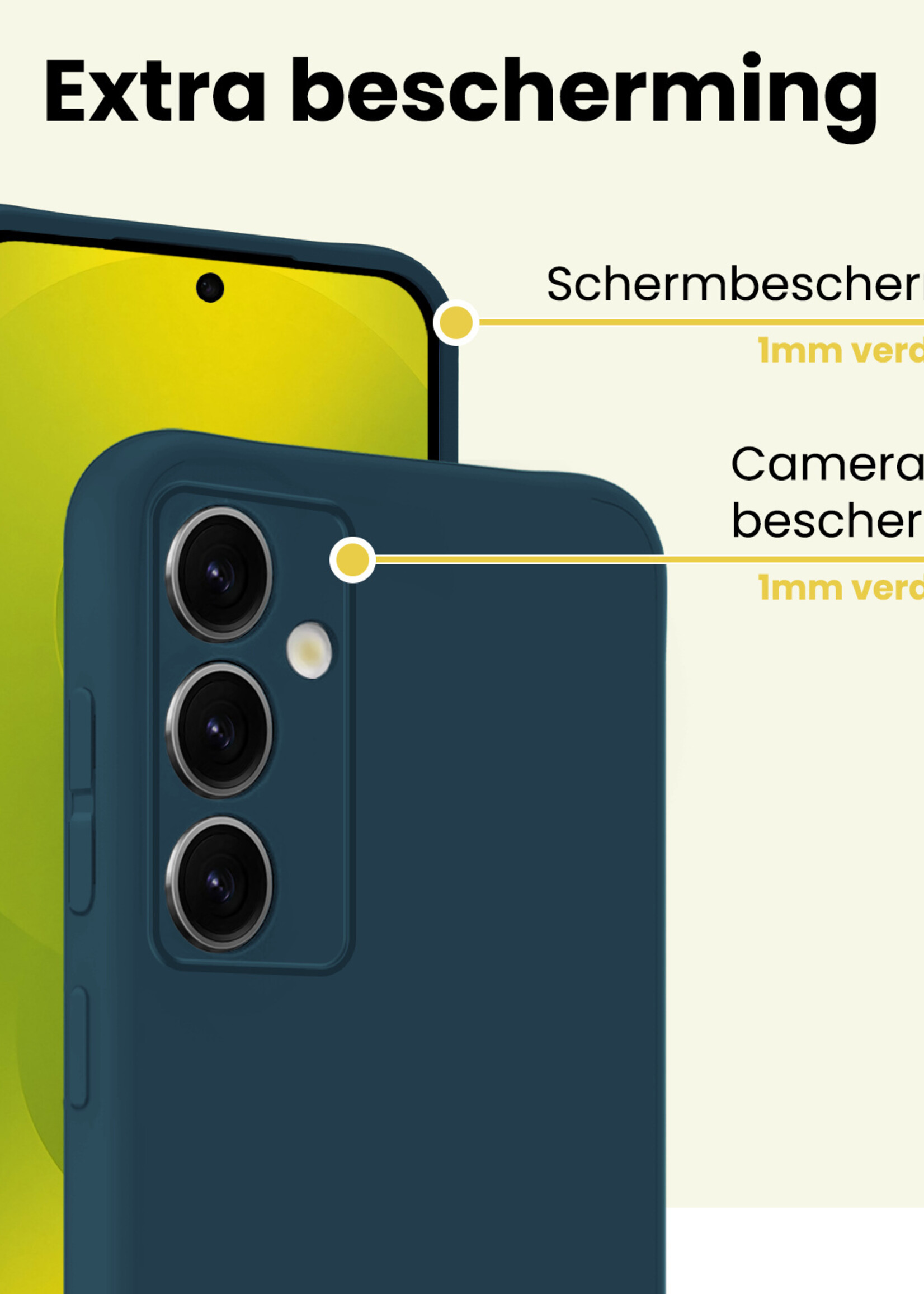 LUQ LUQ Samsung Galaxy S25 FE Hoesje Siliconen - Donkerblauw