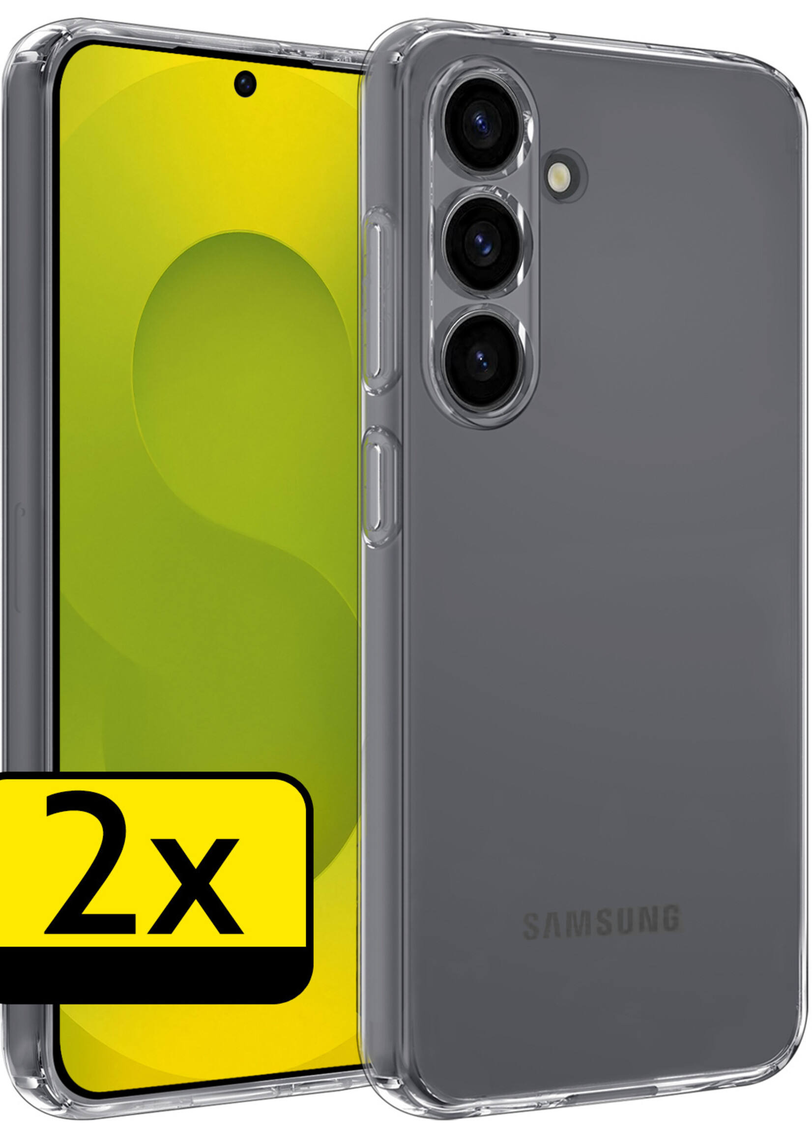 LUQ LUQ Samsung Galaxy S25 FE Hoesje Siliconen - Transparant - 2 PACK