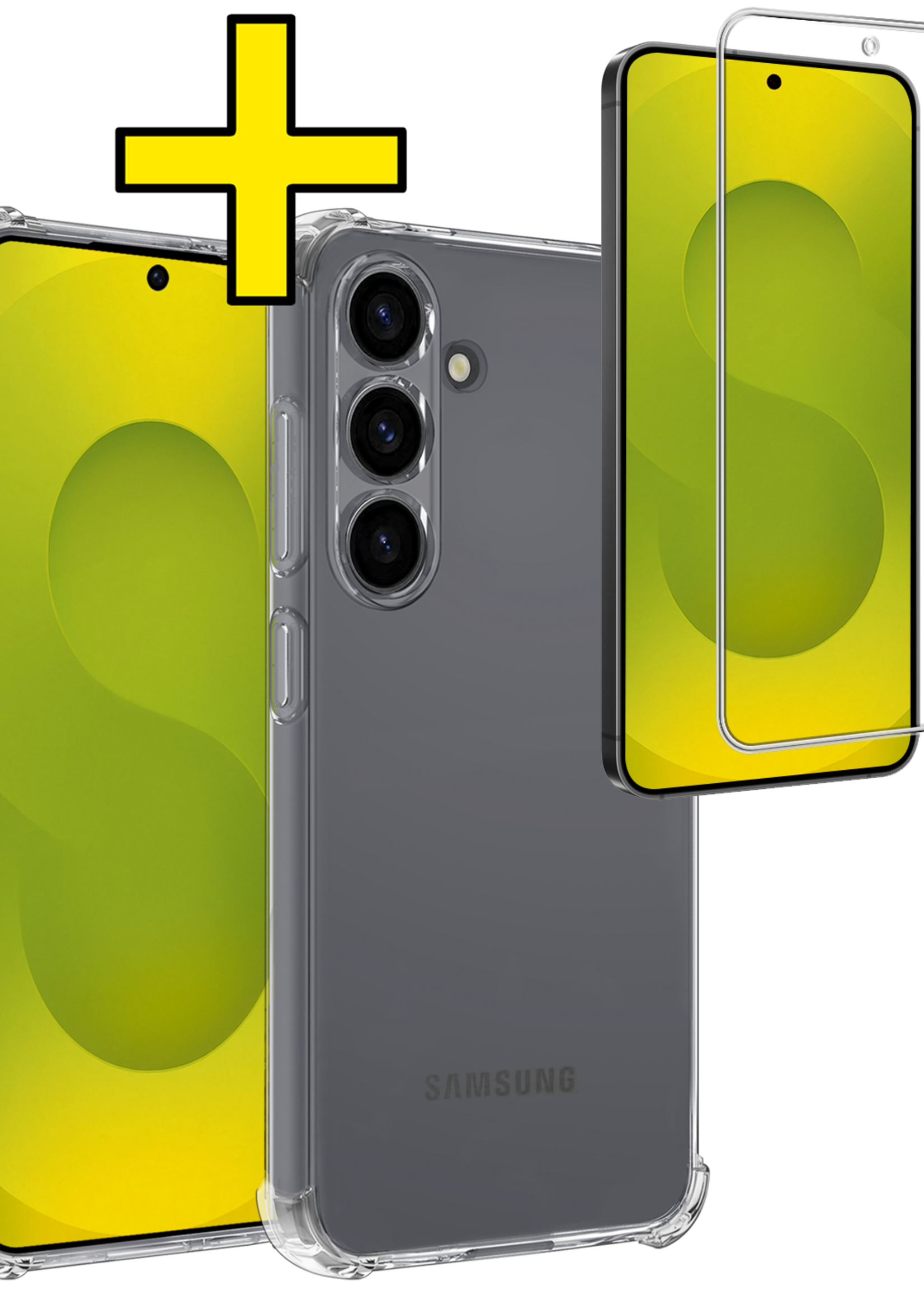 LUQ LUQ Samsung Galaxy S25 FE Hoesje Shockproof Met Screenprotector