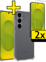 LUQ LUQ Samsung Galaxy S25 FE Hoesje Shockproof Met 2x Screenprotector