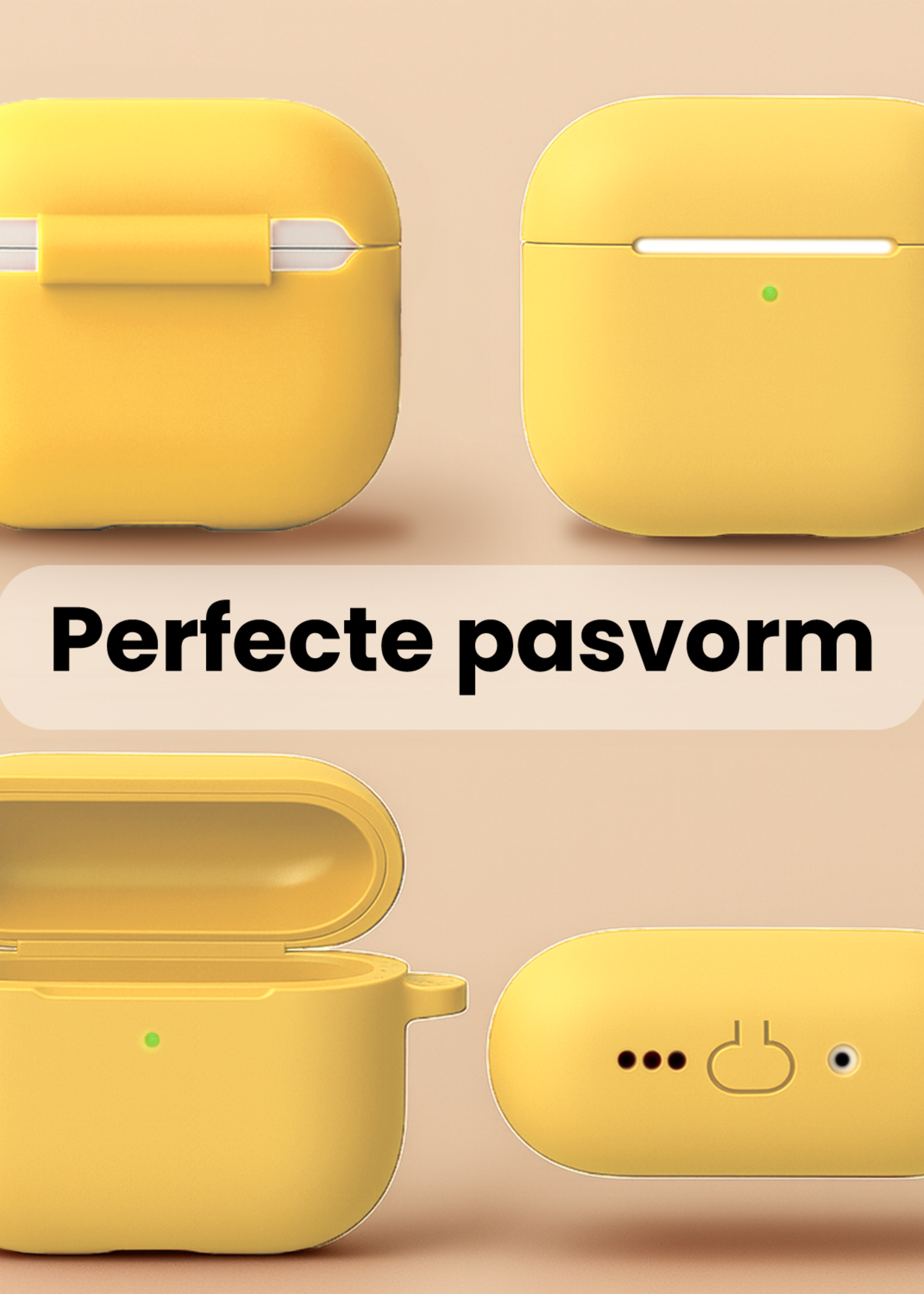 LUQ LUQ AirPods Pro 3 Hoesje - Geel