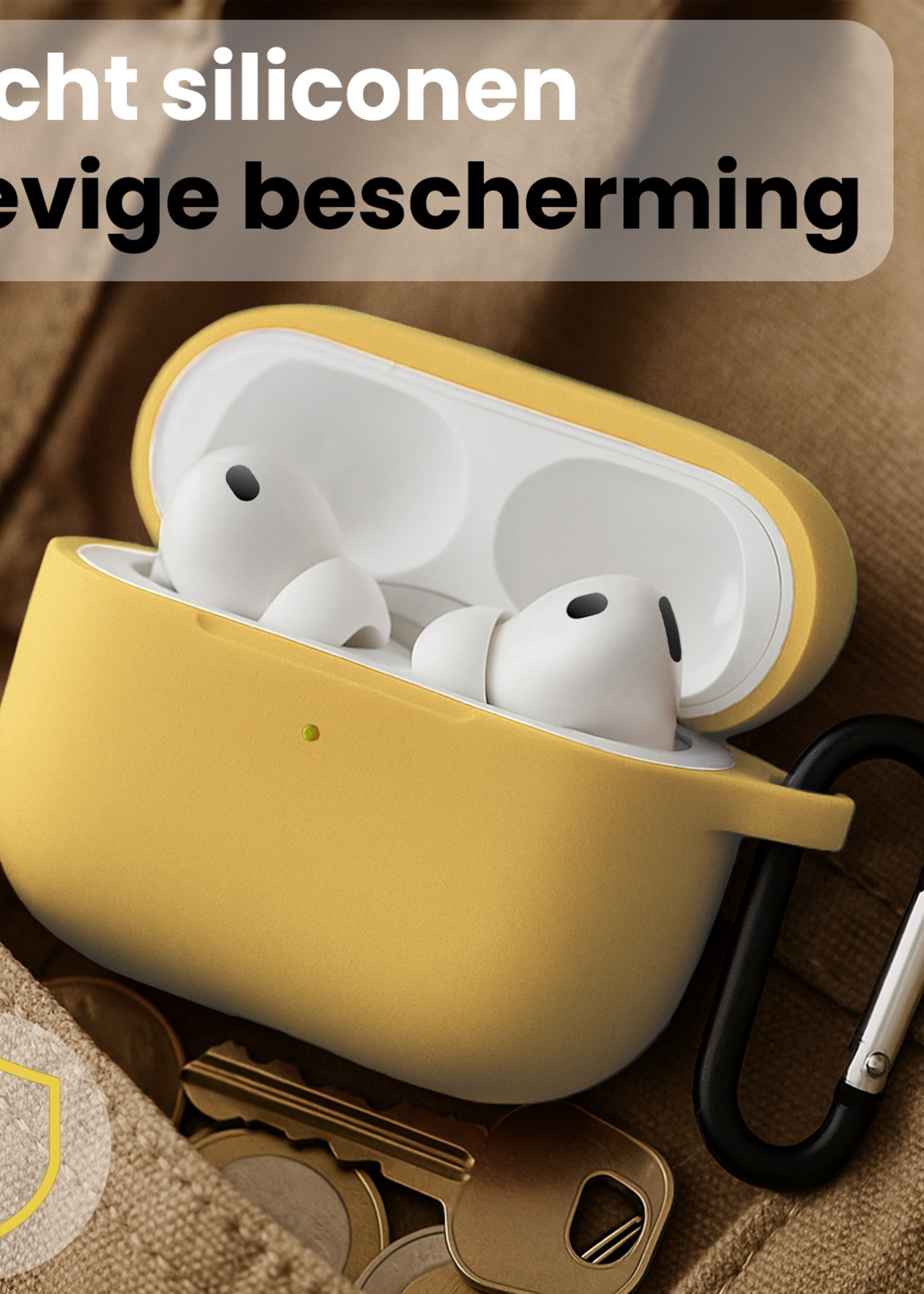 LUQ LUQ AirPods Pro 3 Hoesje - Geel