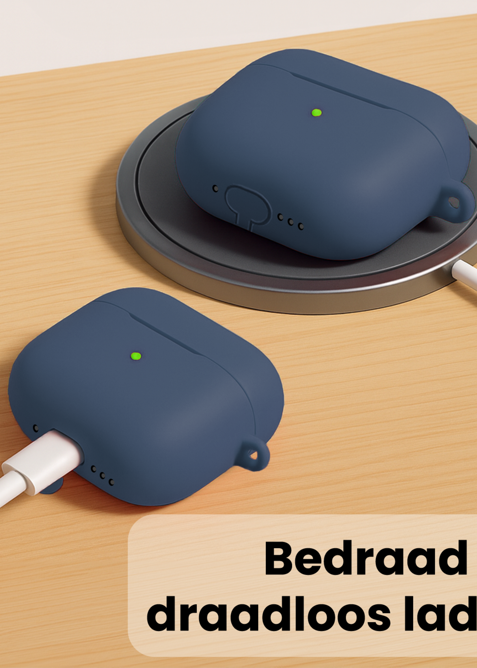 LUQ LUQ AirPods Pro 3 Hoesje - Grijsblauw