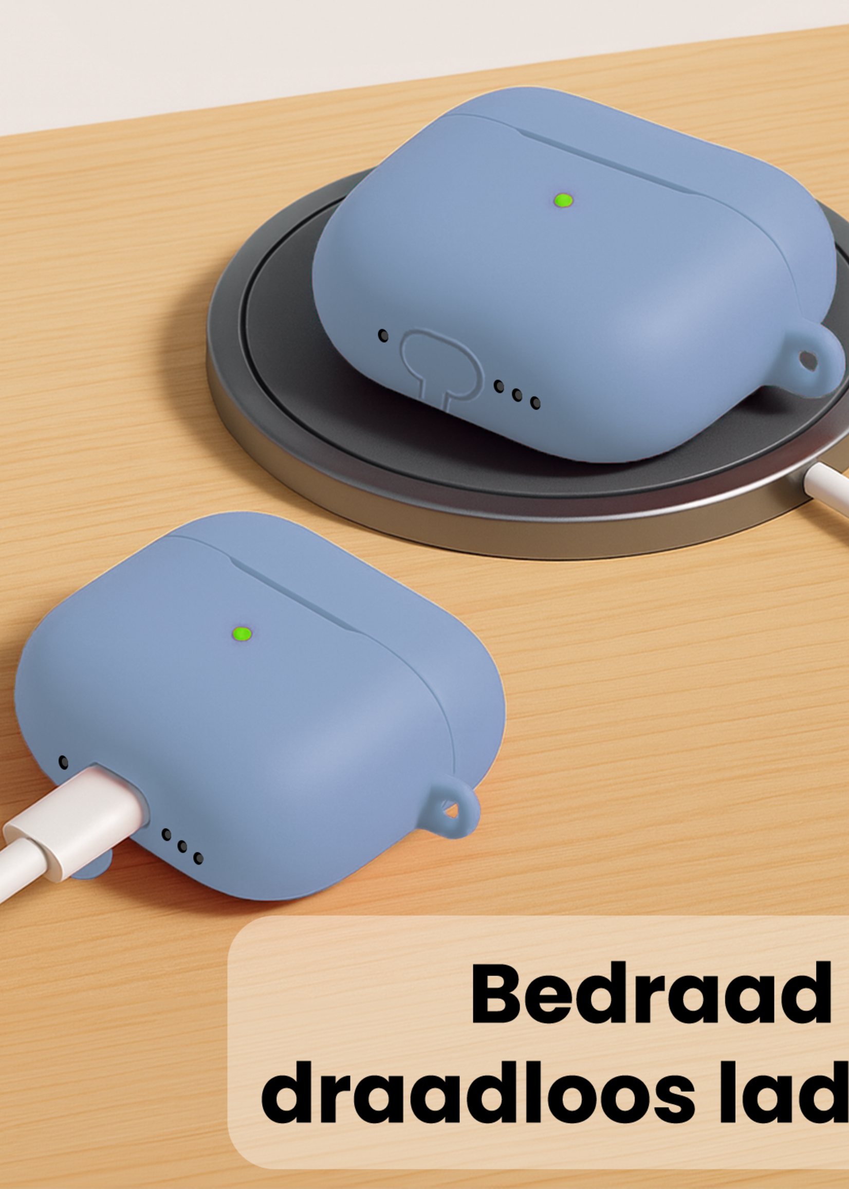 LUQ LUQ AirPods Pro 3 Hoesje - Lichtblauw