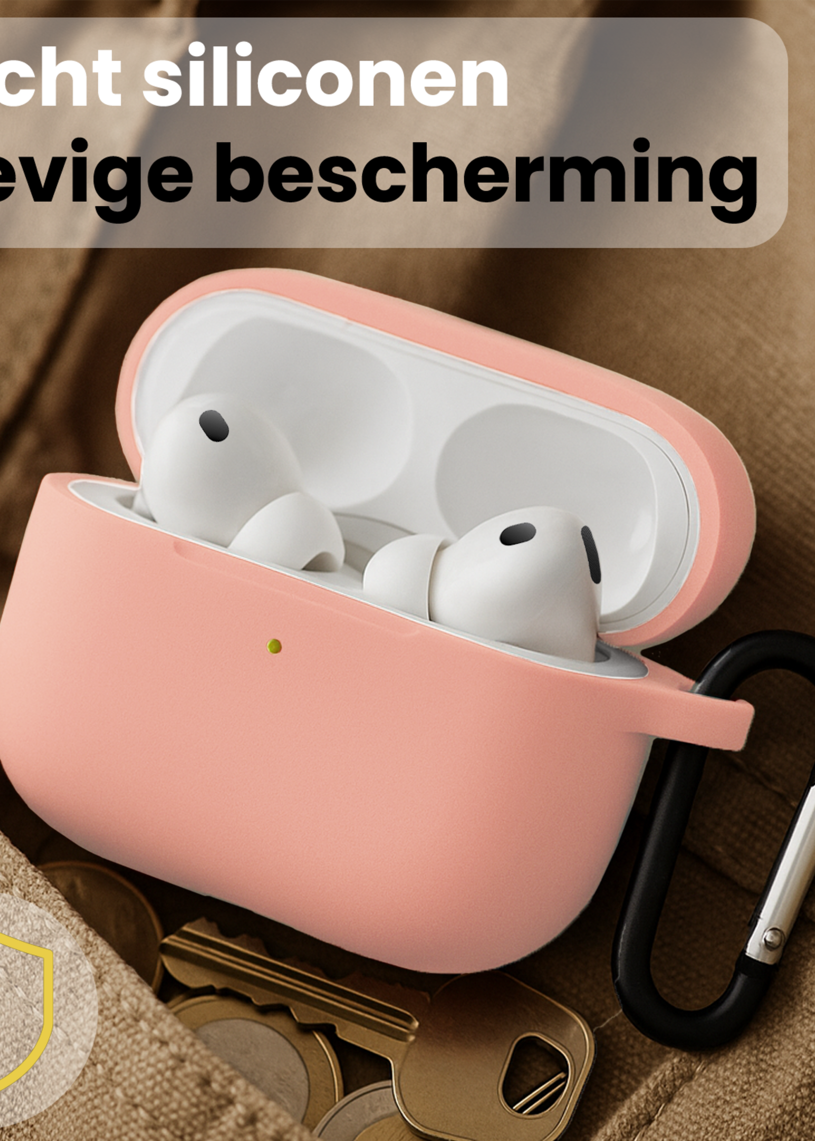 LUQ LUQ AirPods Pro 3 Hoesje - Lichtroze