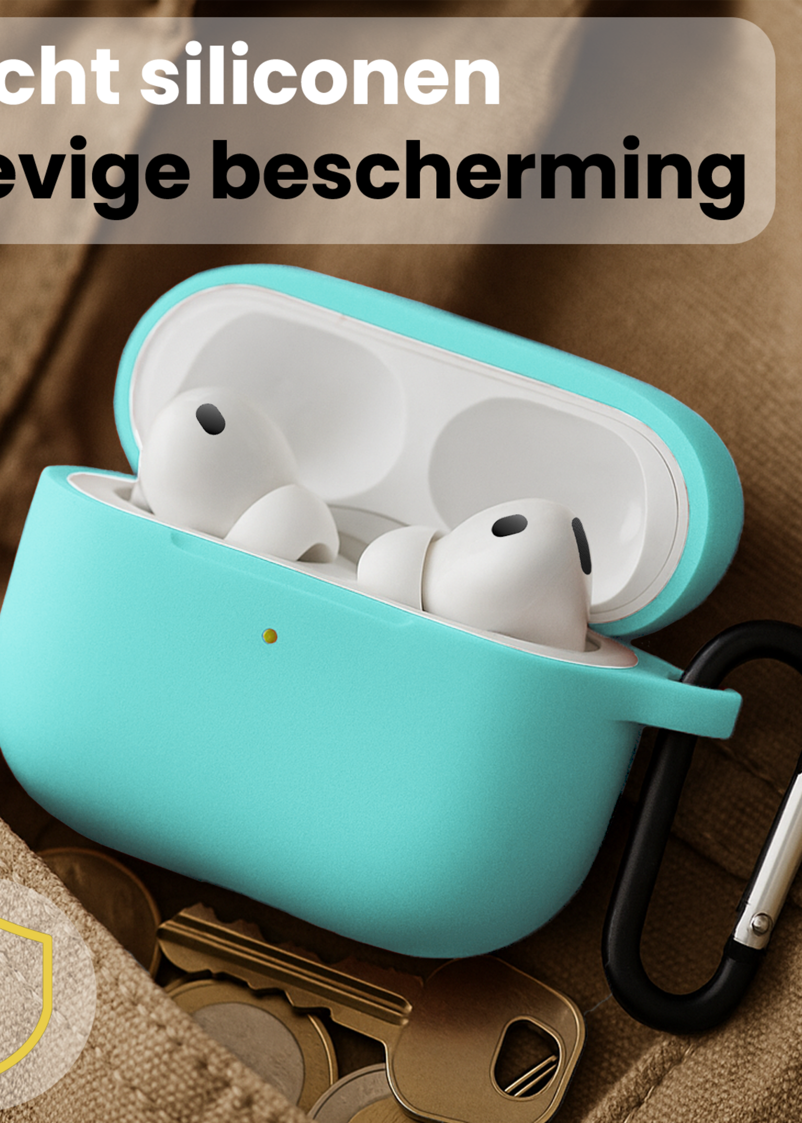 LUQ LUQ AirPods Pro 3 Hoesje - Mintgroen