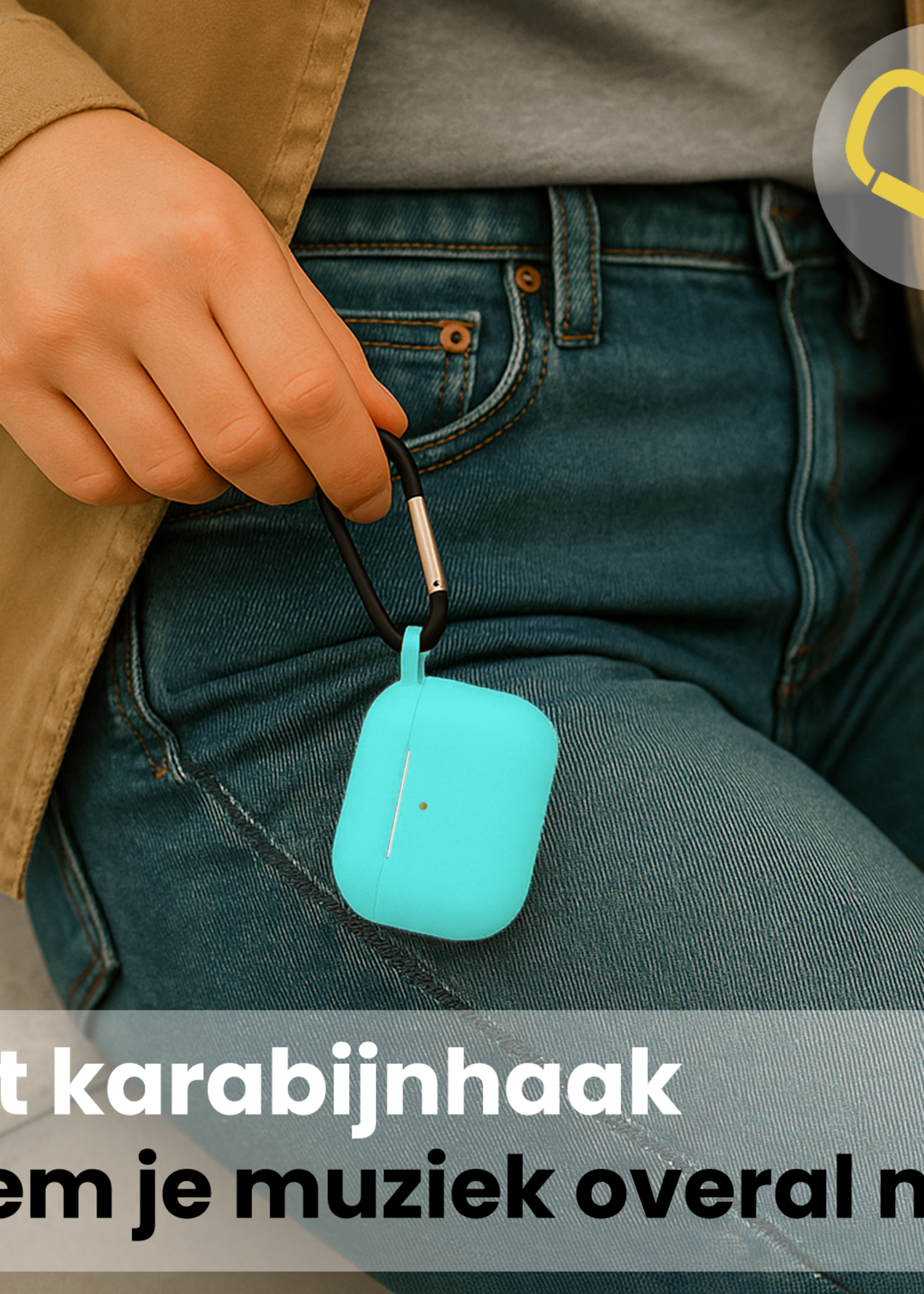 LUQ LUQ AirPods Pro 3 Hoesje - Mintgroen