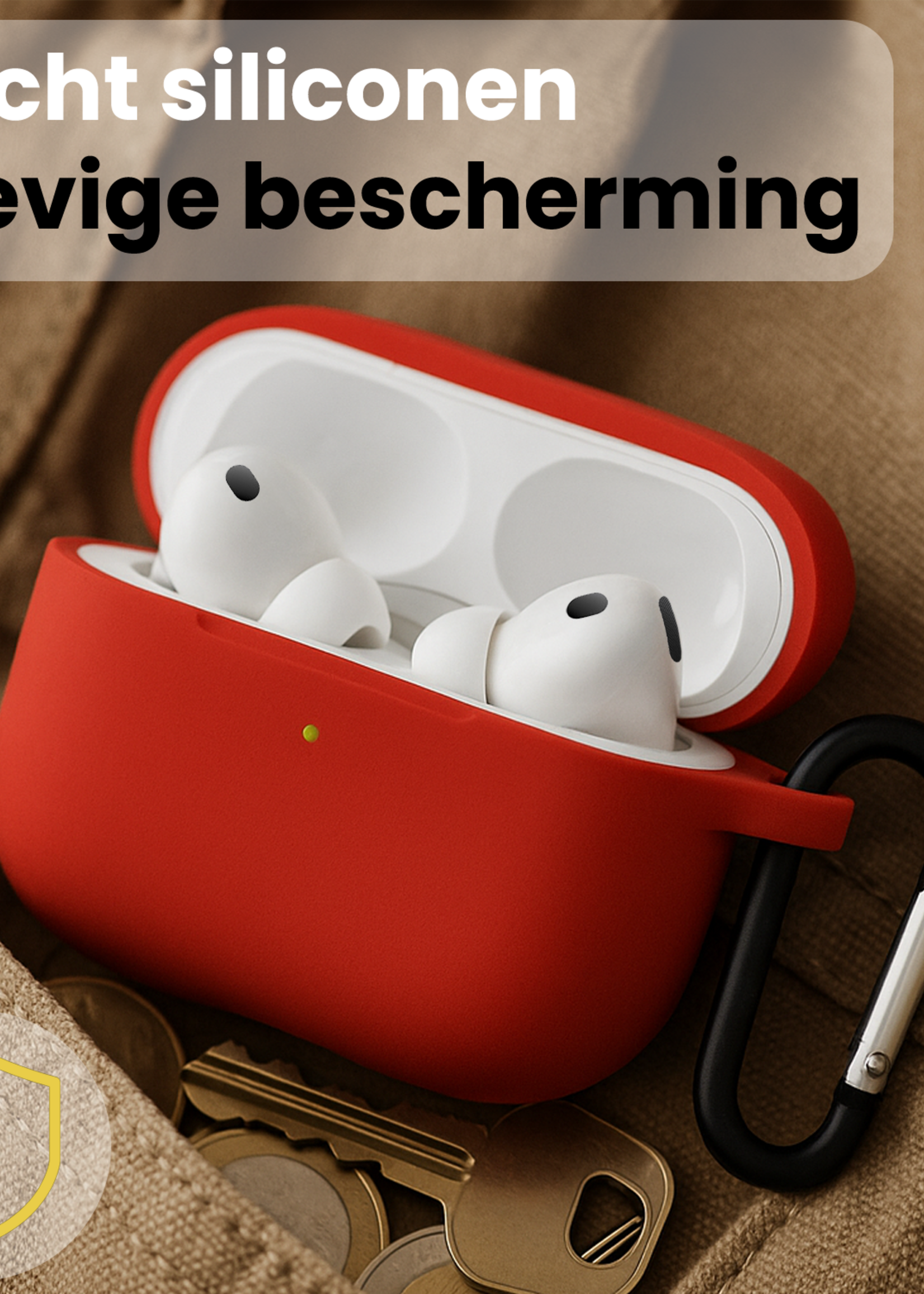 LUQ LUQ AirPods Pro 3 Hoesje - Rood