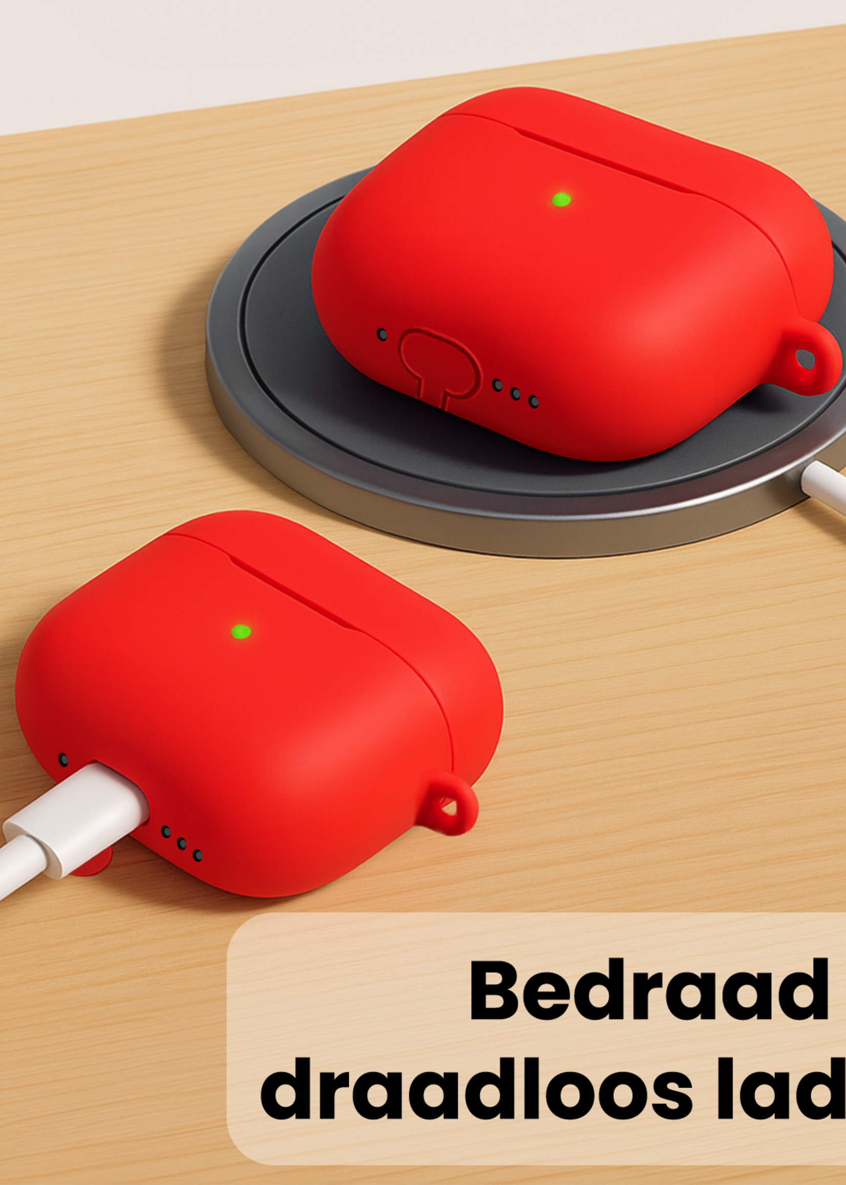 LUQ LUQ AirPods Pro 3 Hoesje - Rood