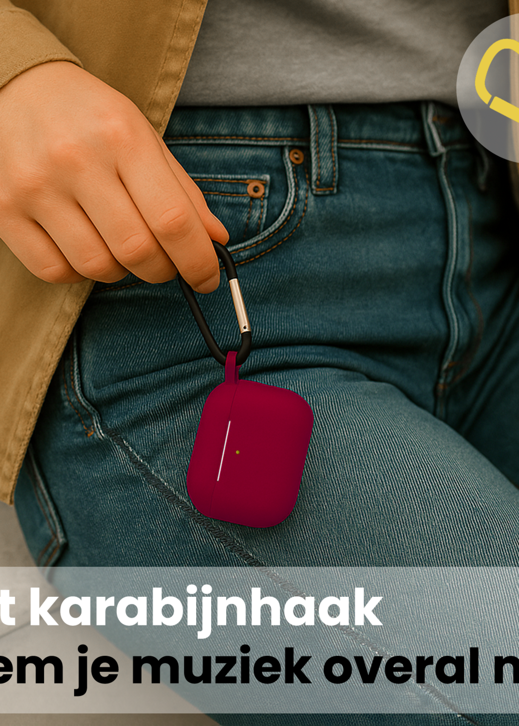 LUQ LUQ AirPods Pro 3 Hoesje - Wijnrood