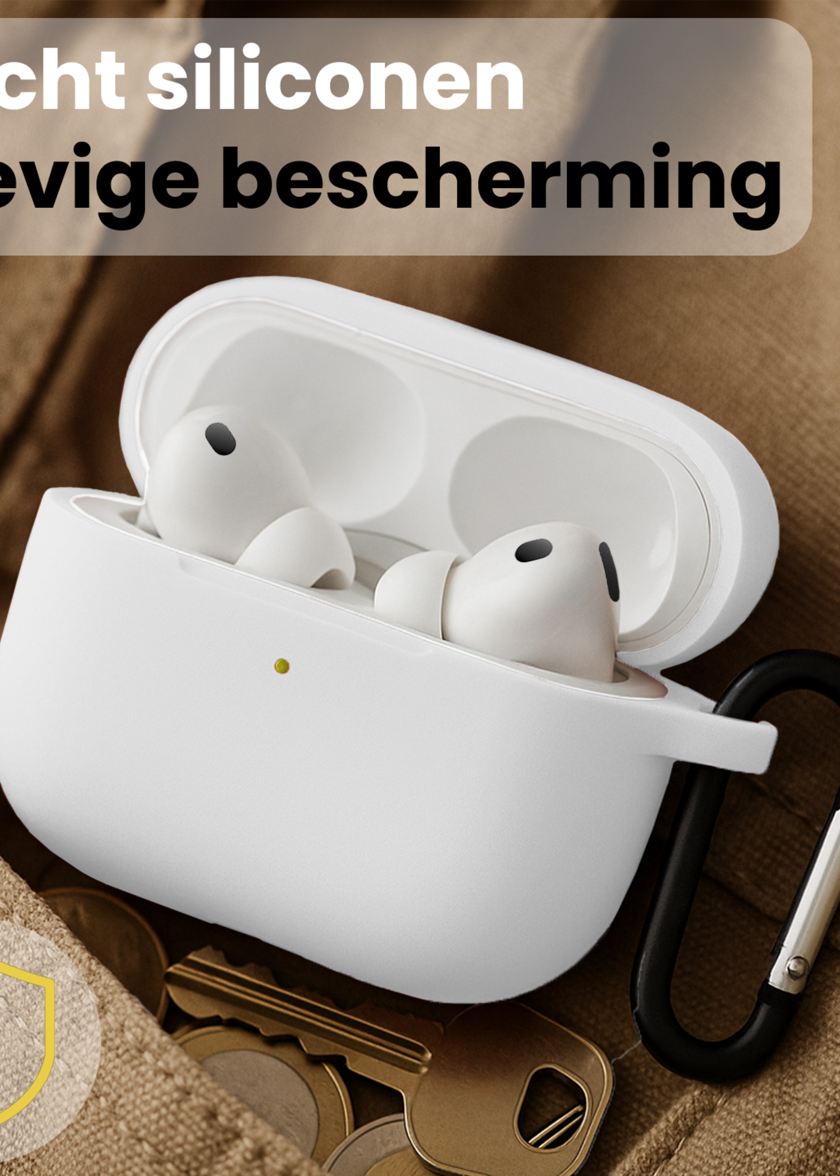 LUQ LUQ AirPods Pro 3 Hoesje - Wit