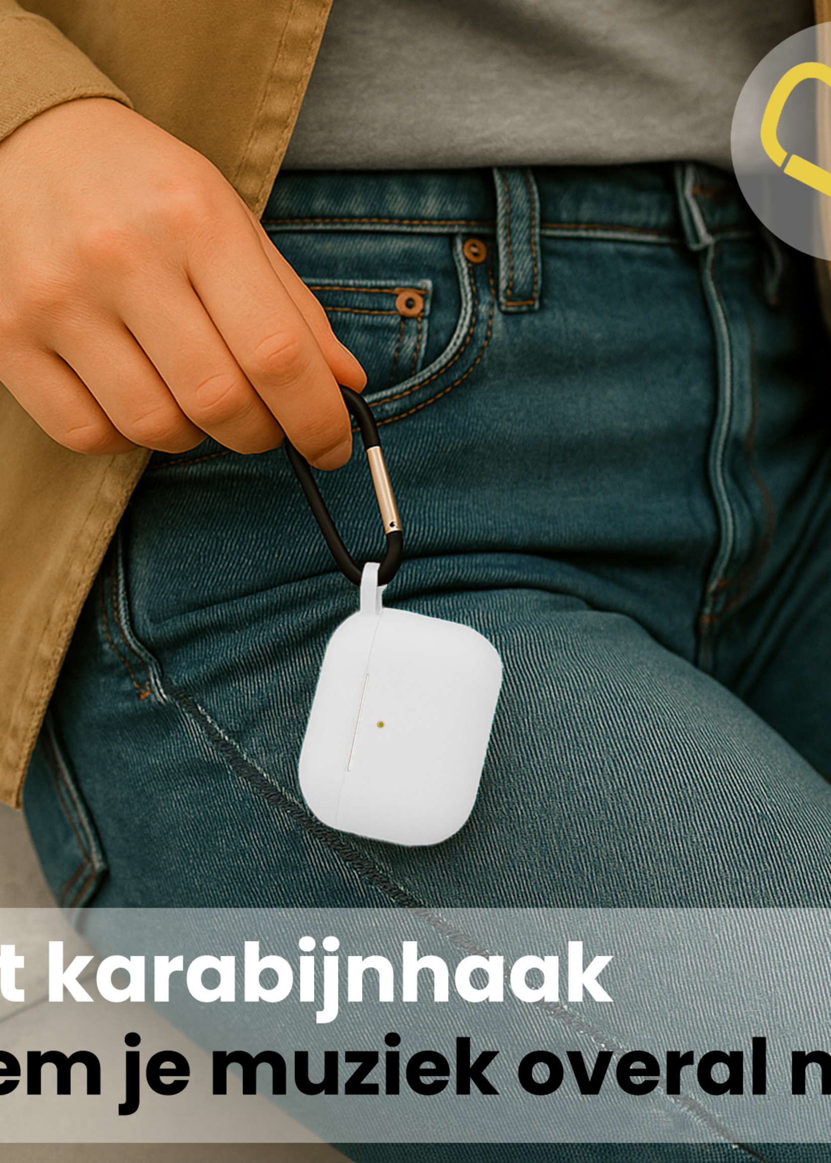 LUQ LUQ AirPods Pro 3 Hoesje - Wit