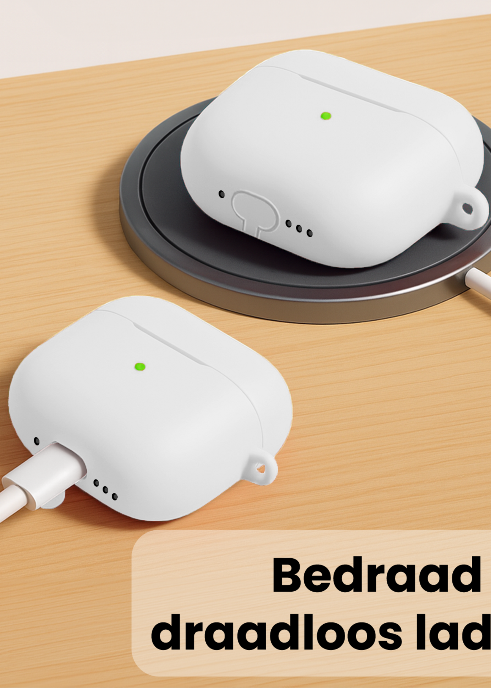 LUQ LUQ AirPods Pro 3 Hoesje - Wit