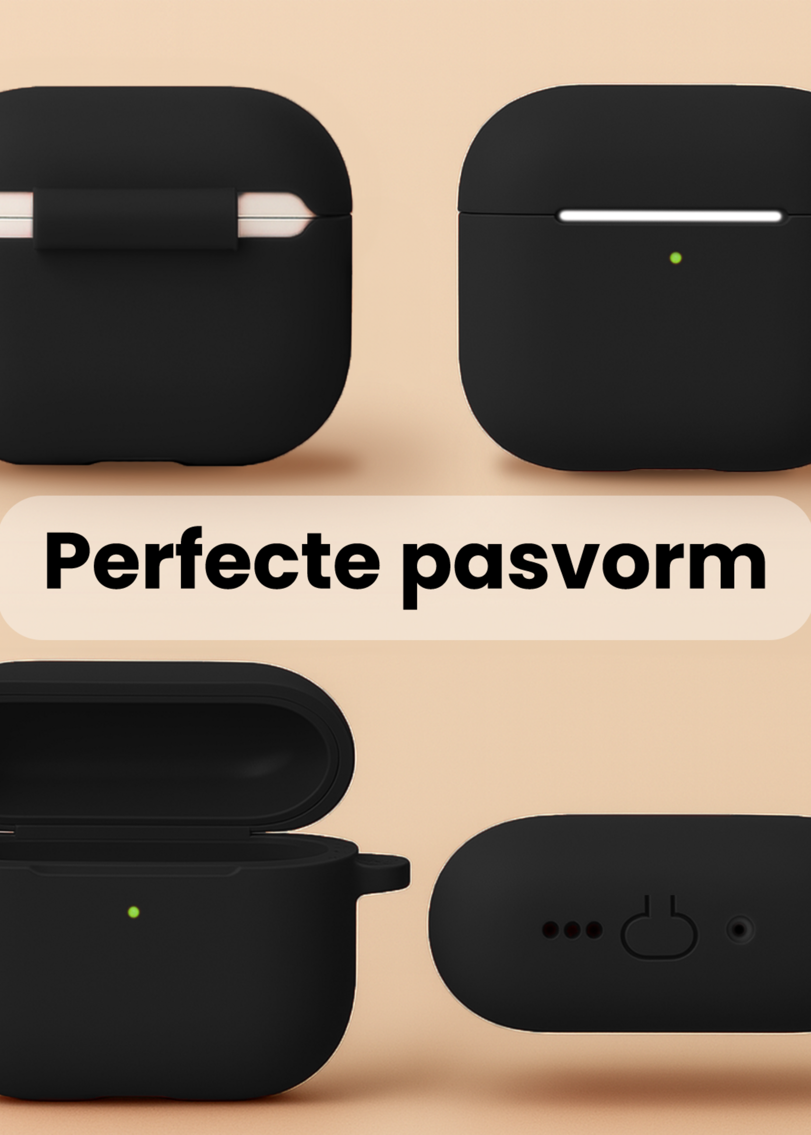 LUQ LUQ AirPods Pro 3 Hoesje - Zwart