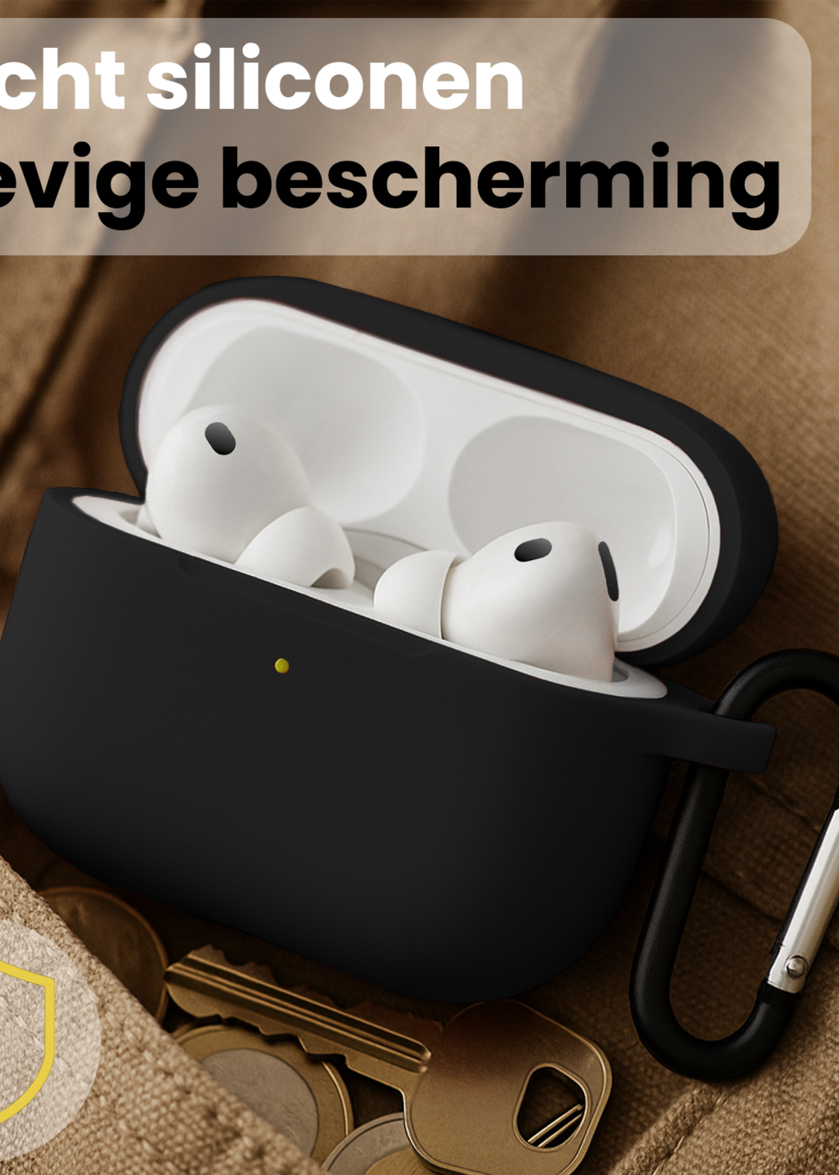 LUQ LUQ AirPods Pro 3 Hoesje - Zwart