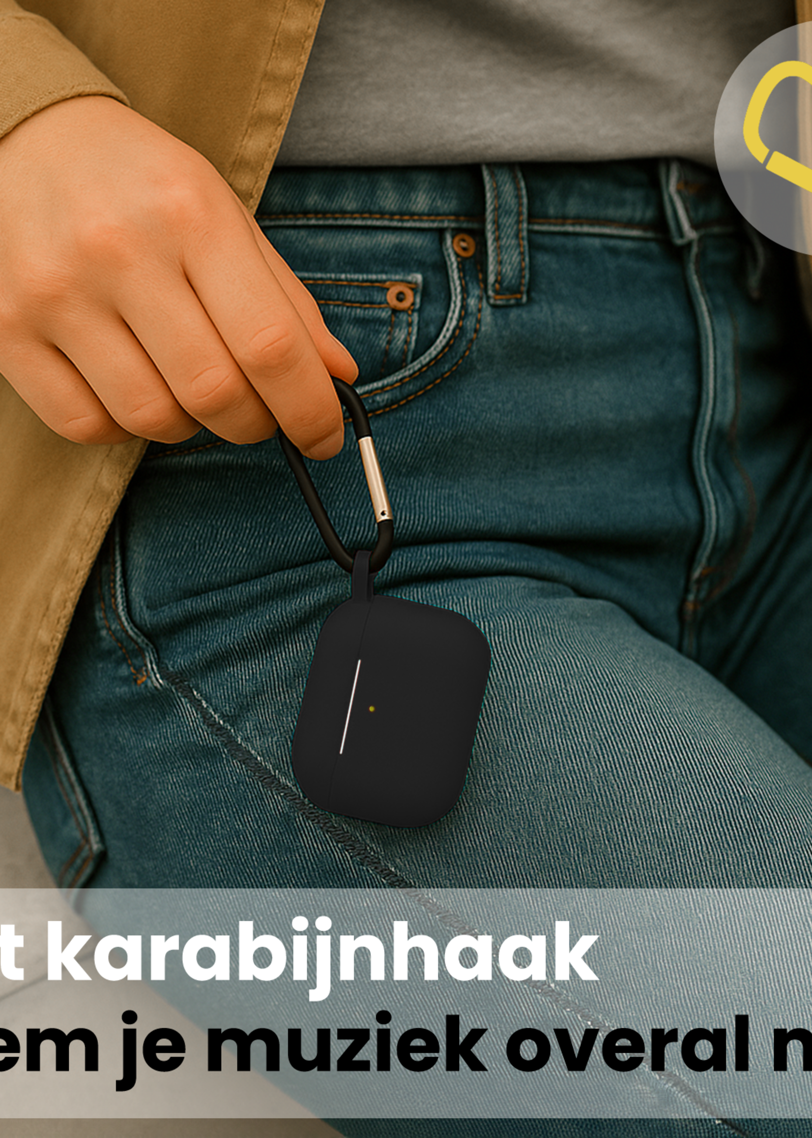 LUQ LUQ AirPods Pro 3 Hoesje - Zwart