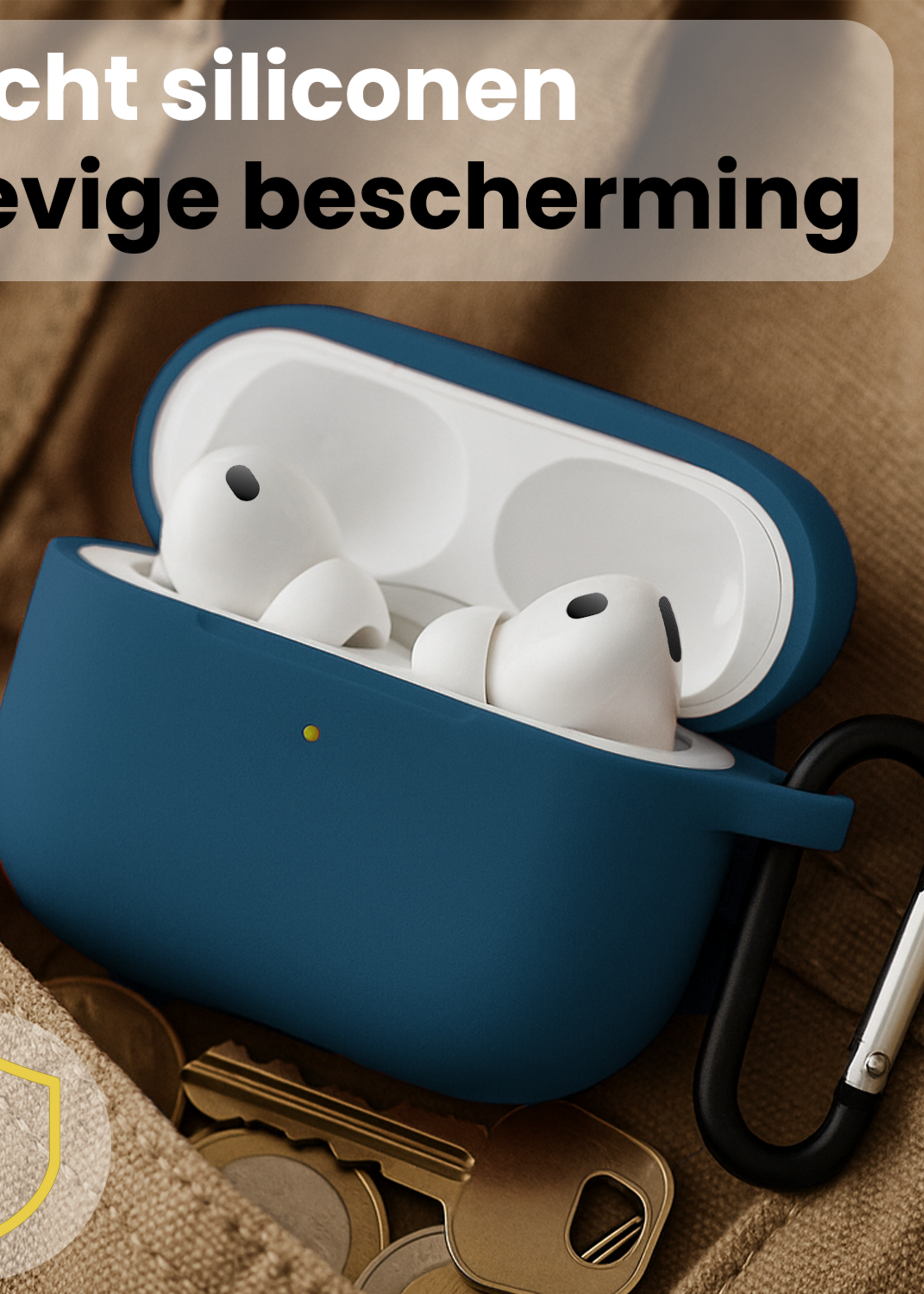 LUQ LUQ AirPods Pro 3 Hoesje - Donkerblauw - 2 PACK