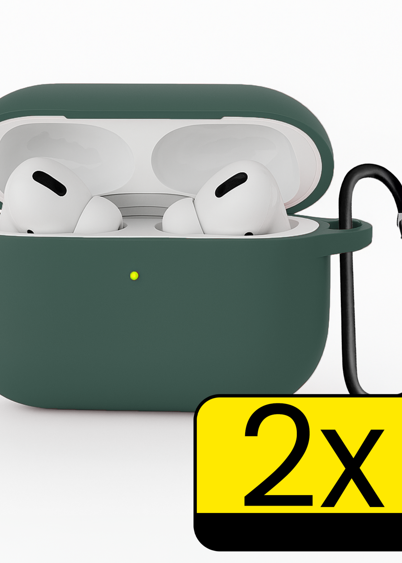 LUQ LUQ AirPods Pro 3 Hoesje - Donkergroen - 2 PACK