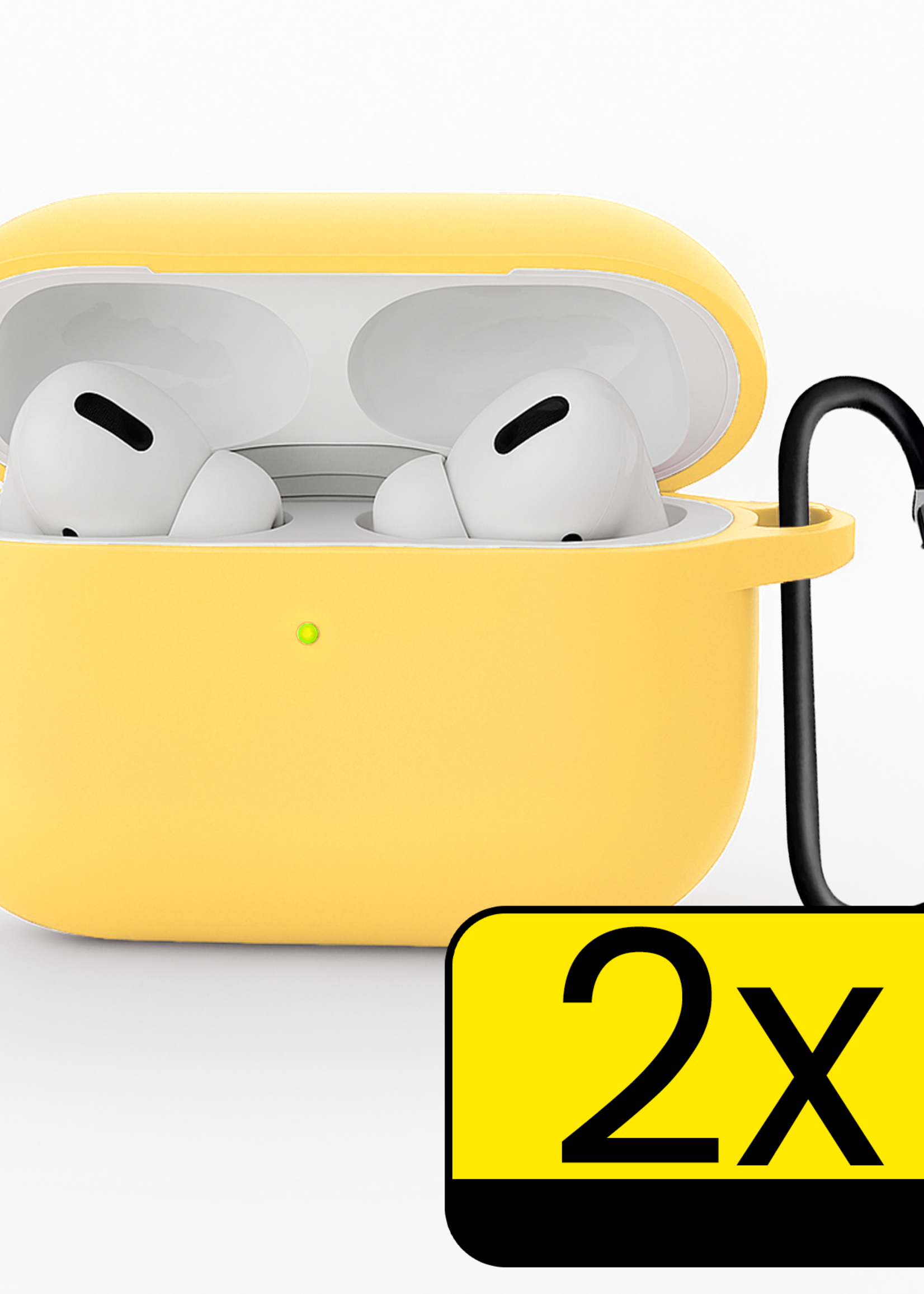 LUQ LUQ AirPods Pro 3 Hoesje - Geel - 2 PACK
