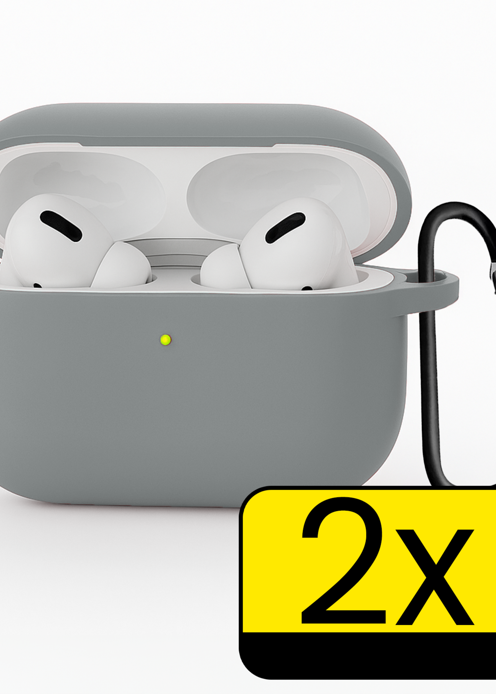 LUQ LUQ AirPods Pro 3 Hoesje - Grijs - 2 PACK