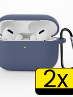 LUQ LUQ AirPods Pro 3 Hoesje - Grijsblauw - 2 PACK