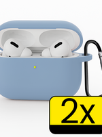 LUQ LUQ AirPods Pro 3 Hoesje - Lichtblauw - 2 PACK