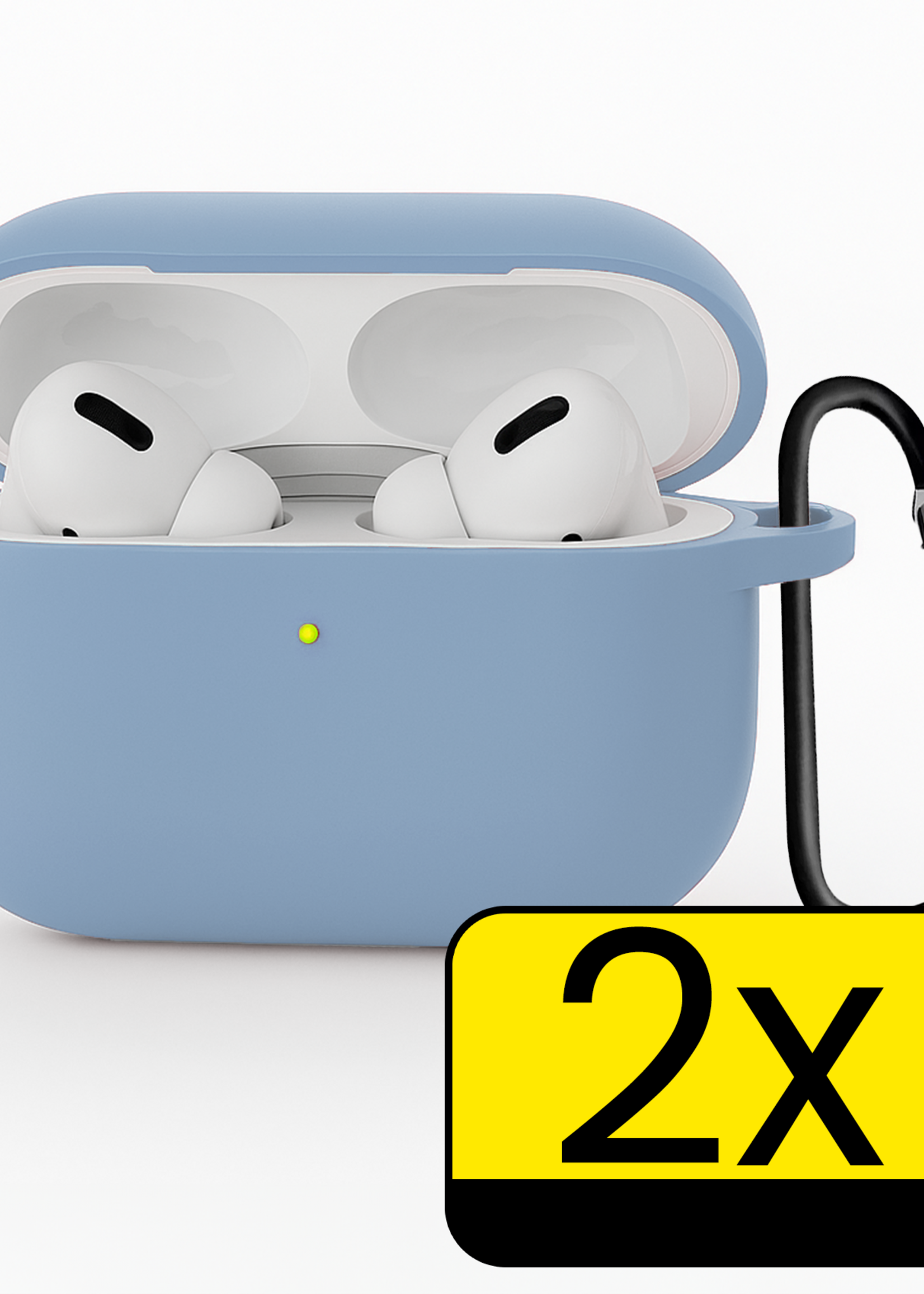 LUQ LUQ AirPods Pro 3 Hoesje - Lichtblauw - 2 PACK