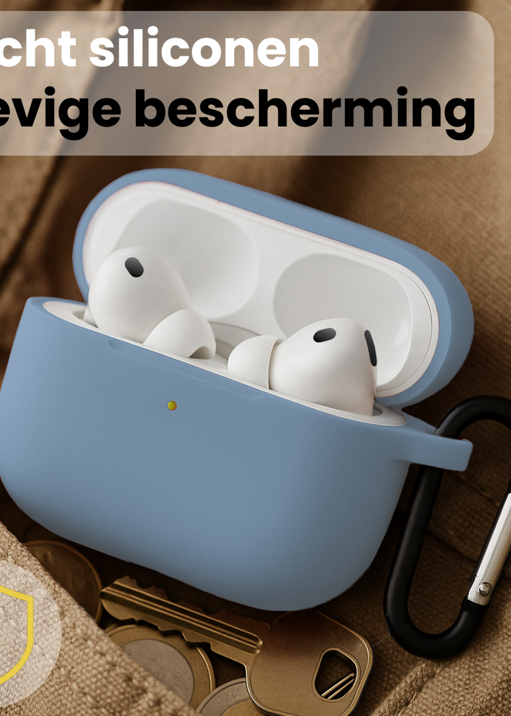 LUQ LUQ AirPods Pro 3 Hoesje - Lichtblauw - 2 PACK