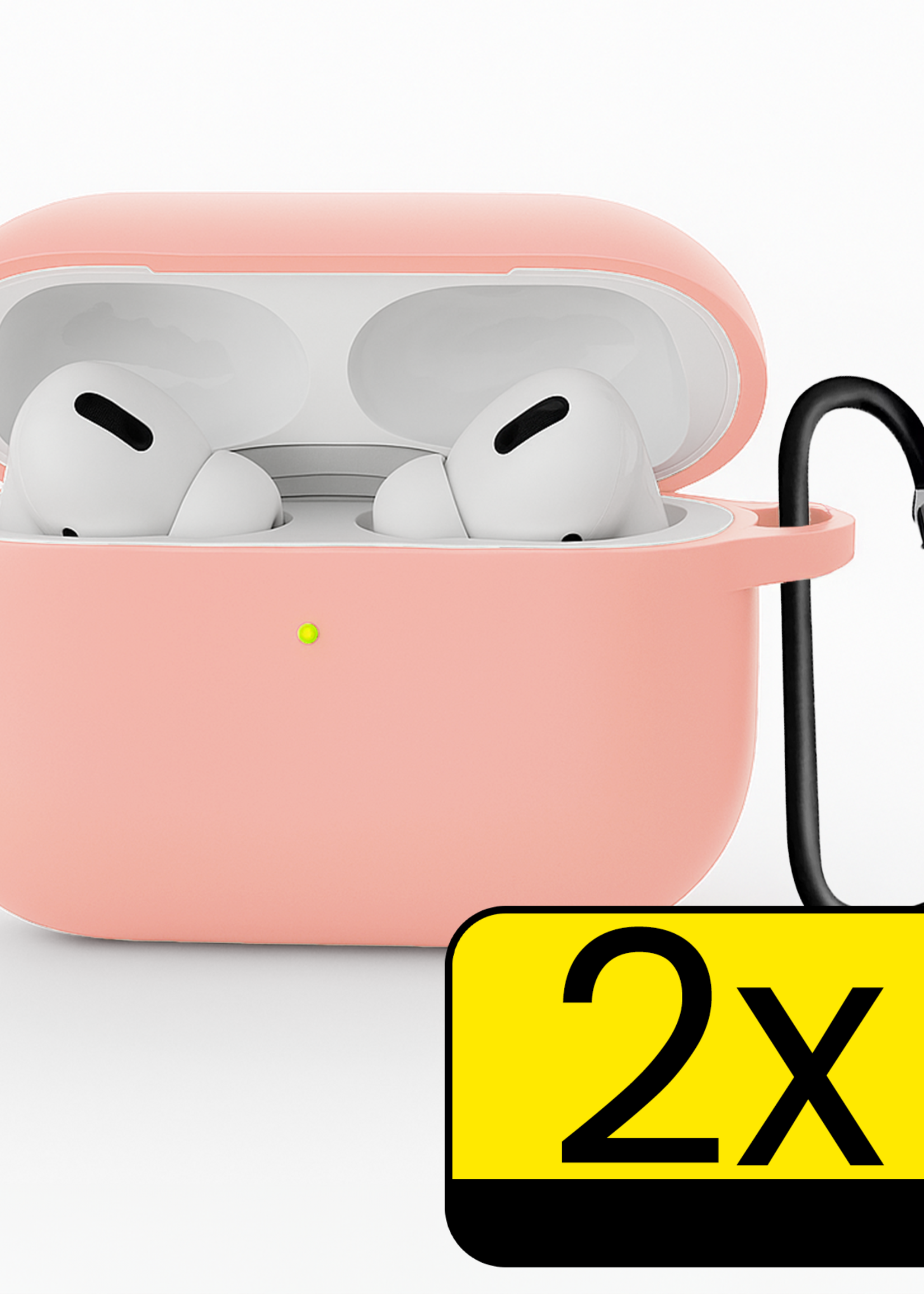 LUQ LUQ AirPods Pro 3 Hoesje - Lichtroze - 2 PACK