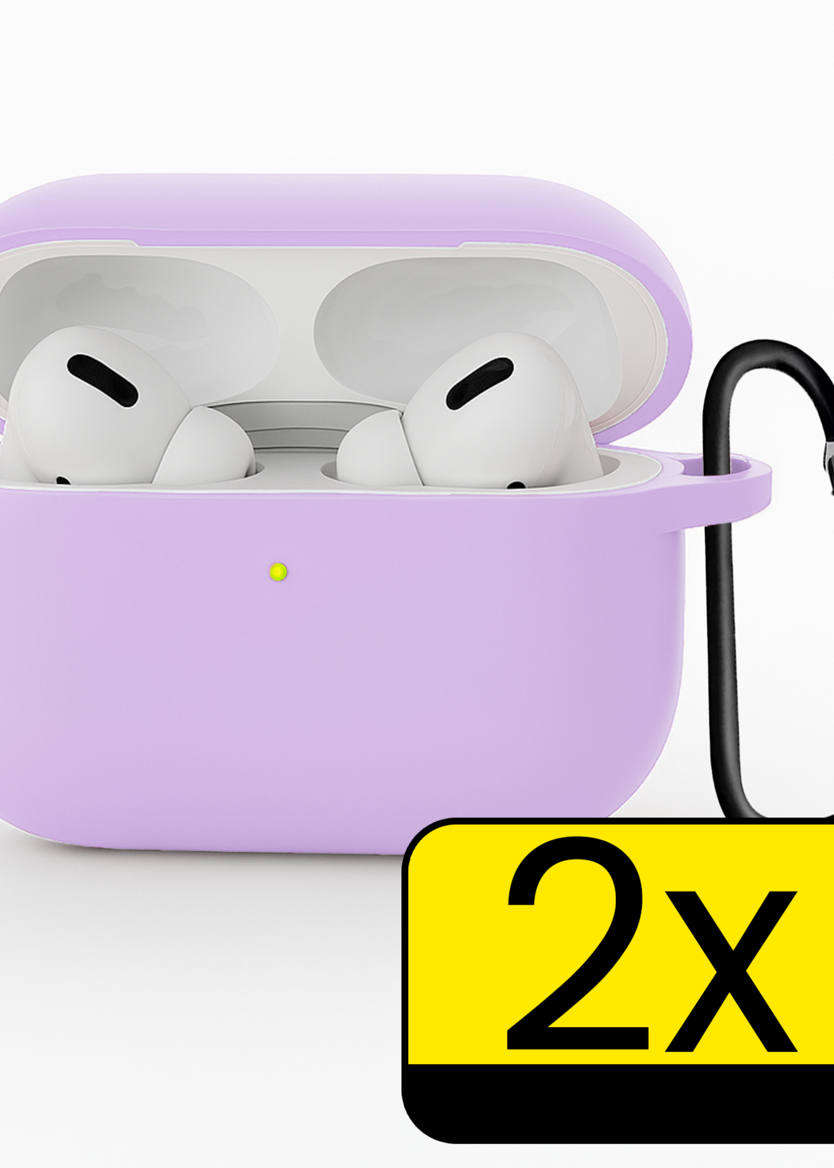 LUQ LUQ AirPods Pro 3 Hoesje - Lila - 2 PACK