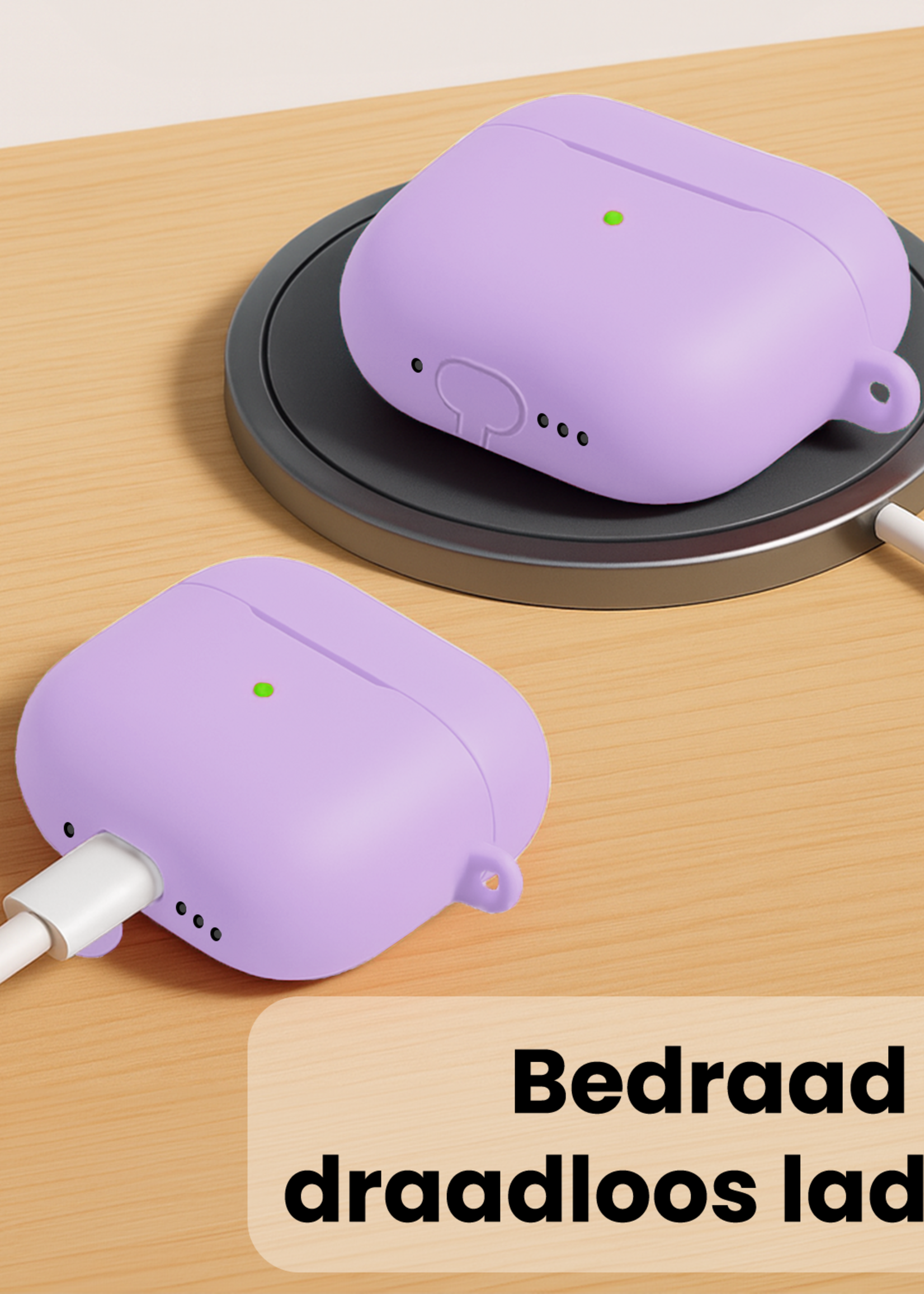 LUQ LUQ AirPods Pro 3 Hoesje - Lila - 2 PACK