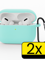 LUQ LUQ AirPods Pro 3 Hoesje - Mintgroen - 2 PACK