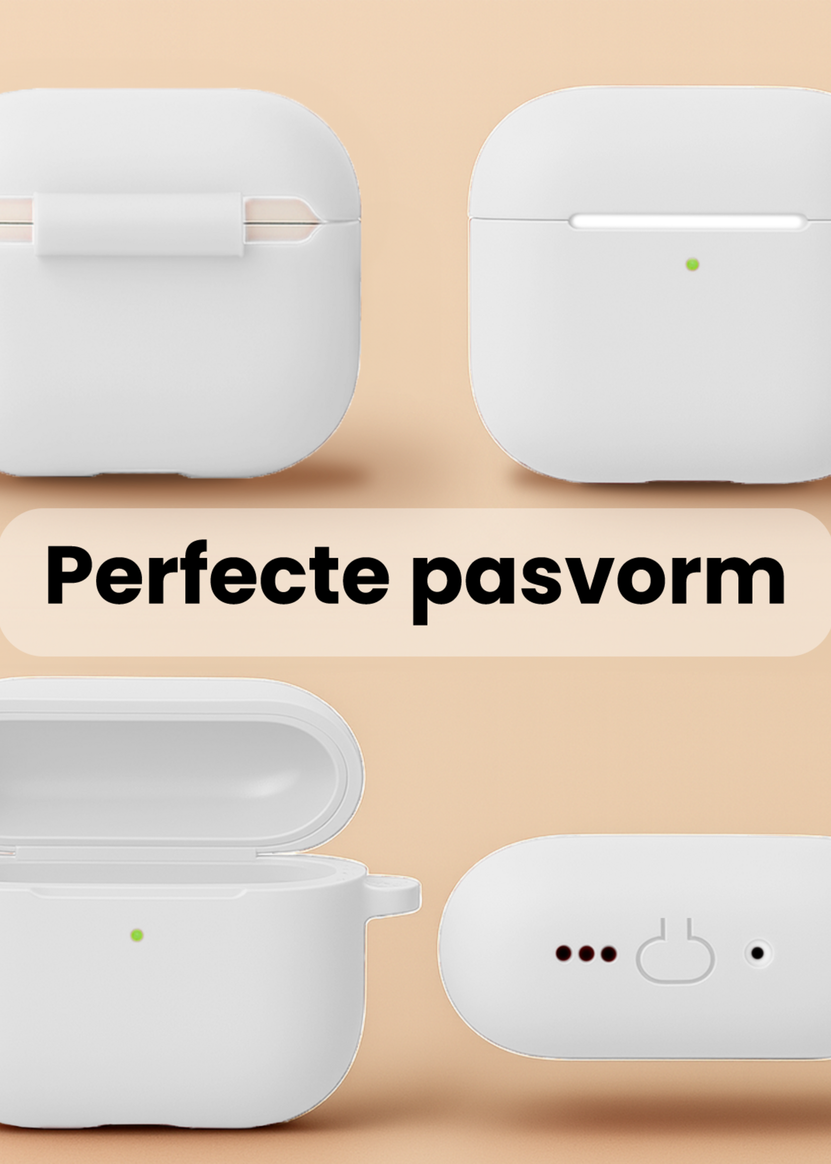 LUQ LUQ AirPods Pro 3 Hoesje - Wit - 2 PACK