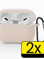 LUQ LUQ AirPods Pro 3 Hoesje - Zand - 2 PACK