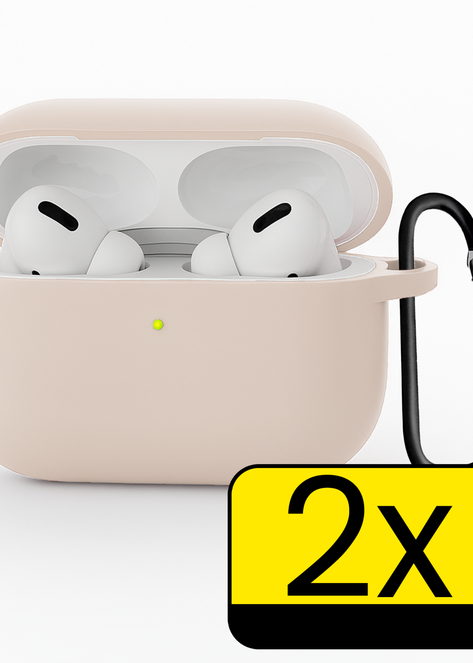 LUQ LUQ AirPods Pro 3 Hoesje - Zand - 2 PACK