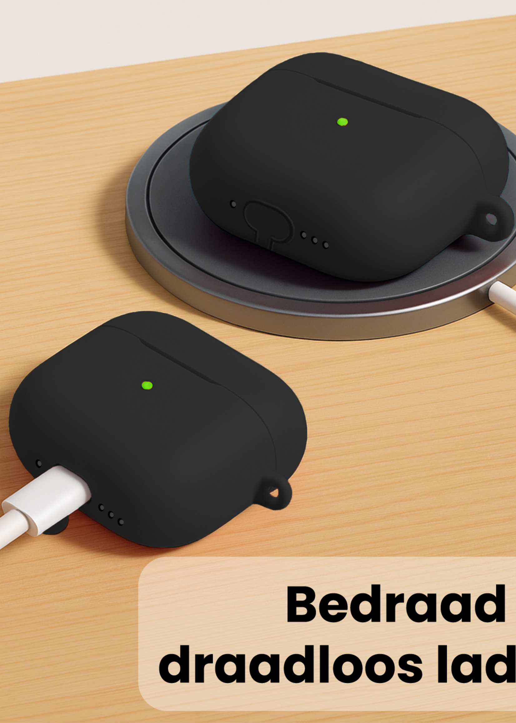 LUQ LUQ AirPods Pro 3 Hoesje - Zwart - 2 PACK