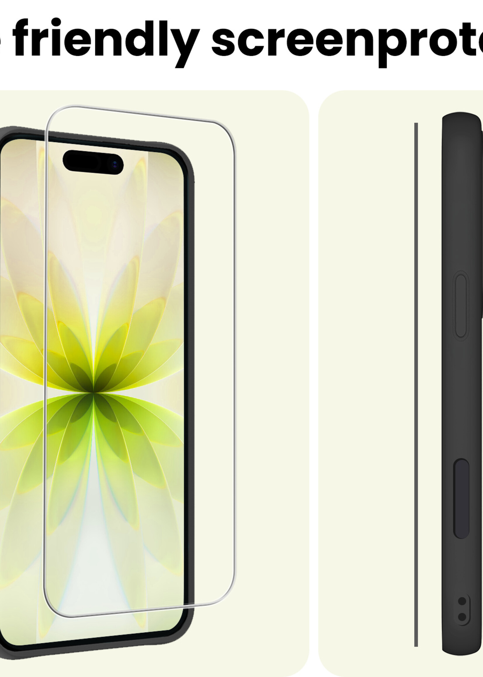 LUQ LUQ iPhone 17 Screenprotector Glas Met Dichte Notch