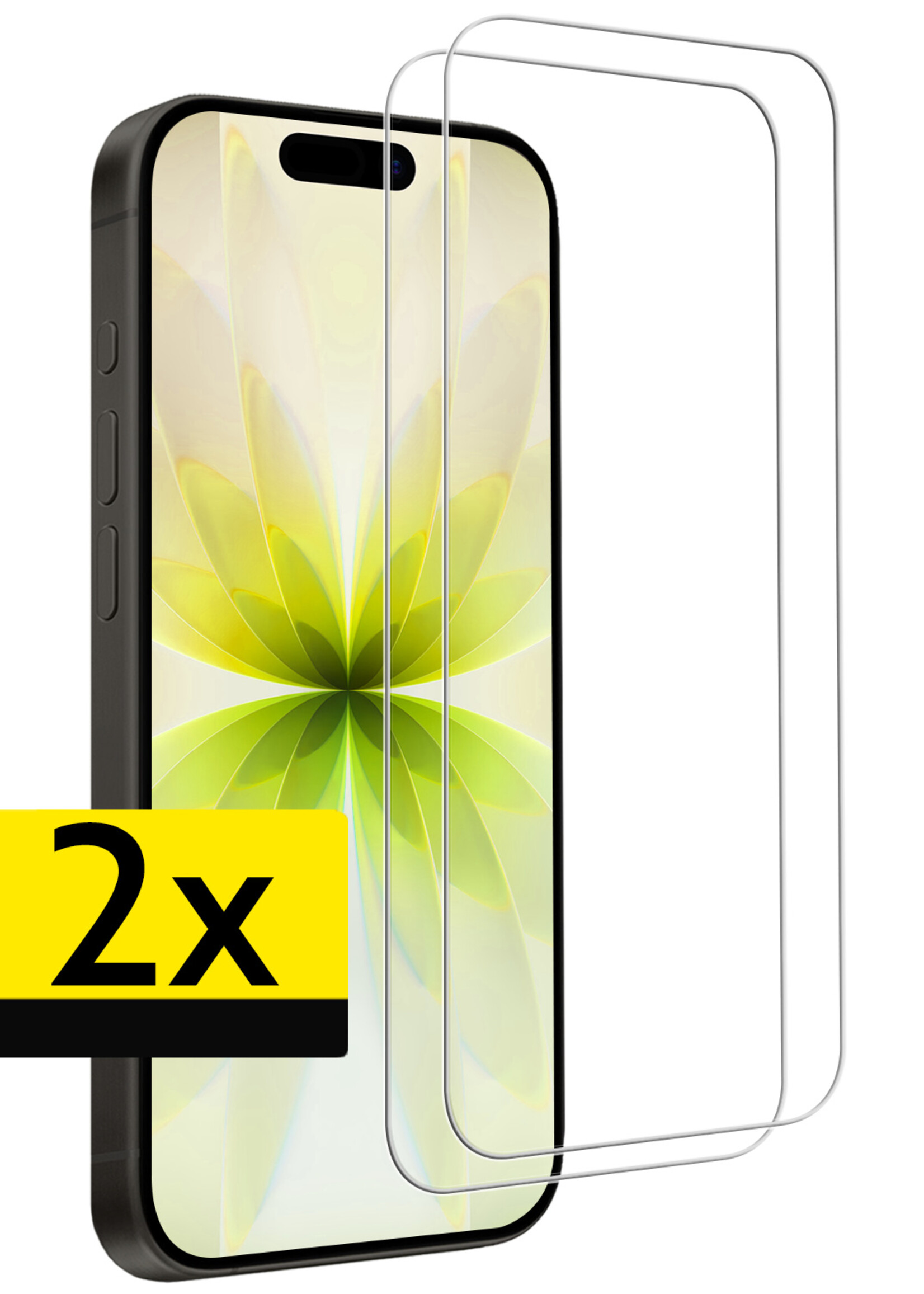 LUQ LUQ iPhone 17 Screenprotector Glas Met Dichte Notch - 2 PACK