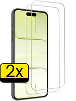 LUQ LUQ iPhone Air Screenprotector Glas Met Dichte Notch - 2 PACK