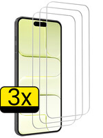 LUQ LUQ iPhone Air Screenprotector Glas Met Dichte Notch - 3 PACK