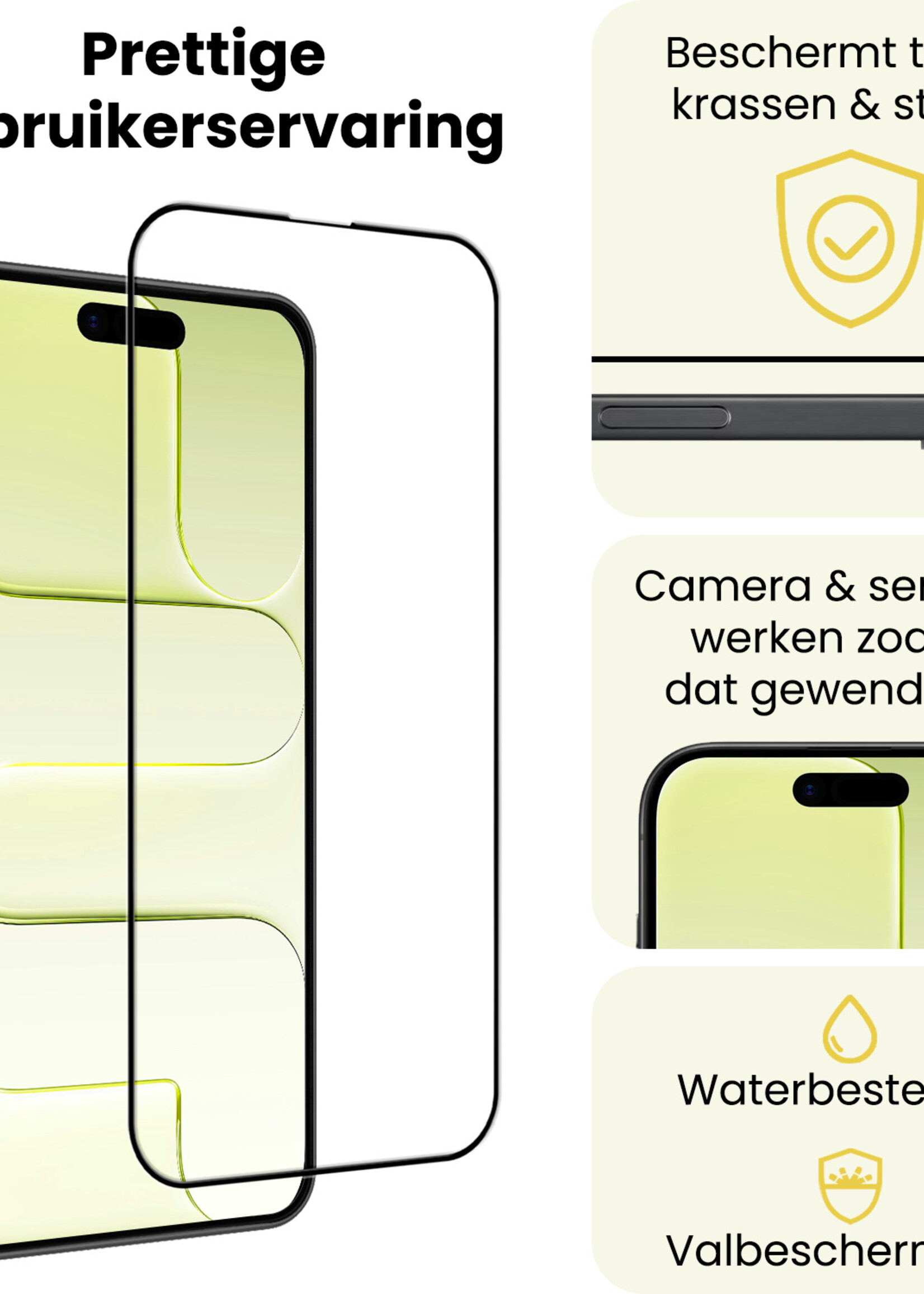 LUQ LUQ iPhone Air Screenprotector Glas Full Cover 2D - 2 PACK