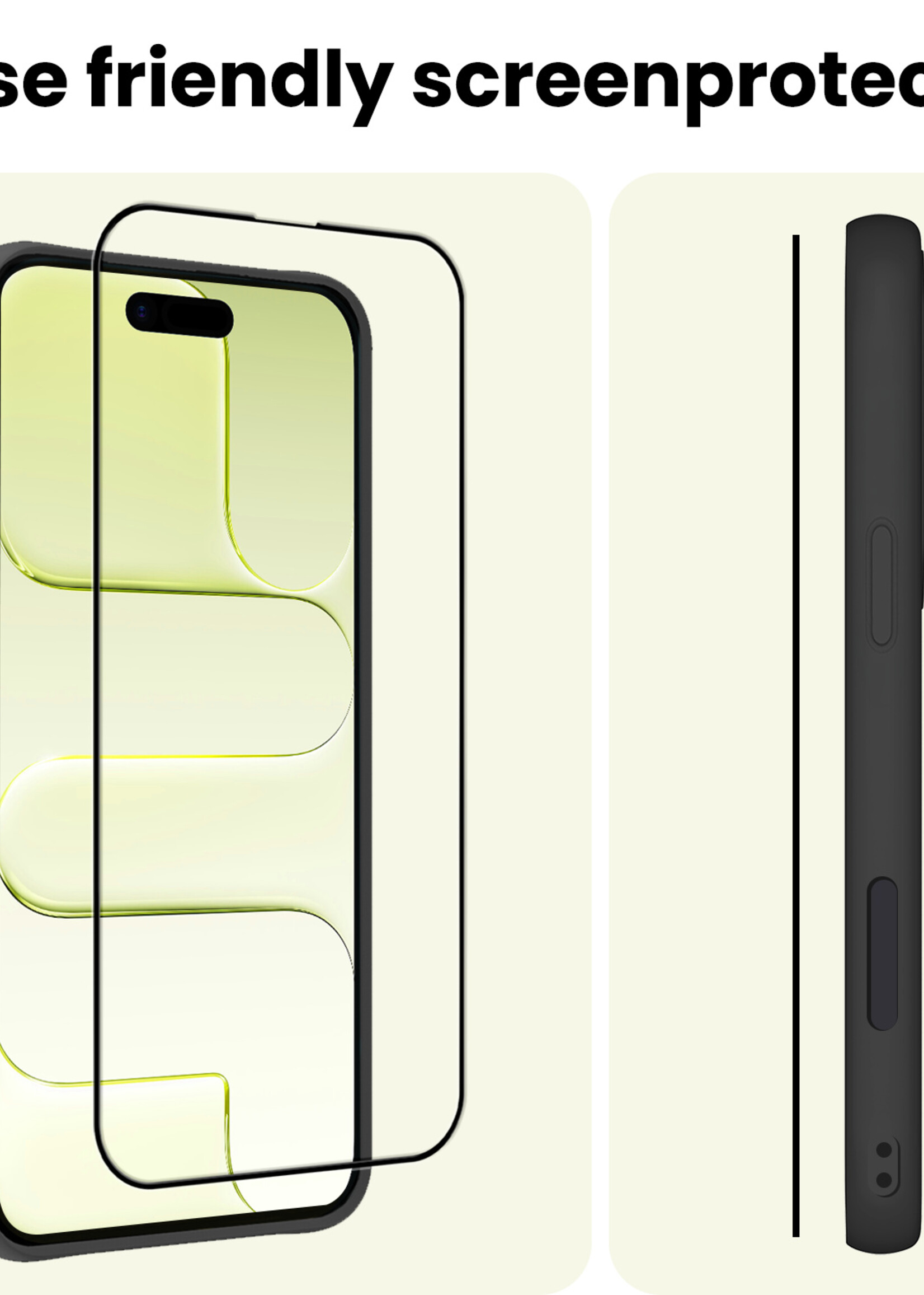 LUQ LUQ iPhone Air Screenprotector Glas Full Cover 2D - 2 PACK