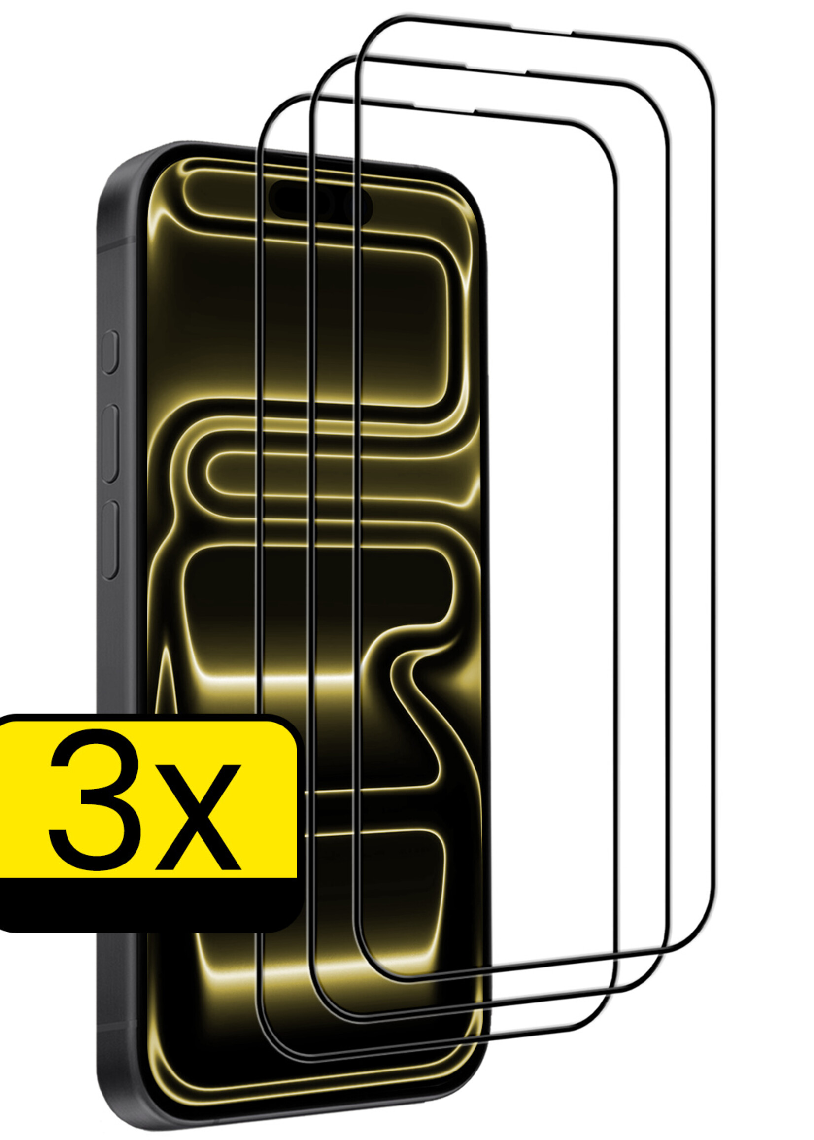 LUQ LUQ iPhone 17 Pro Screenprotector Glas Full Cover 2D - 3 PACK