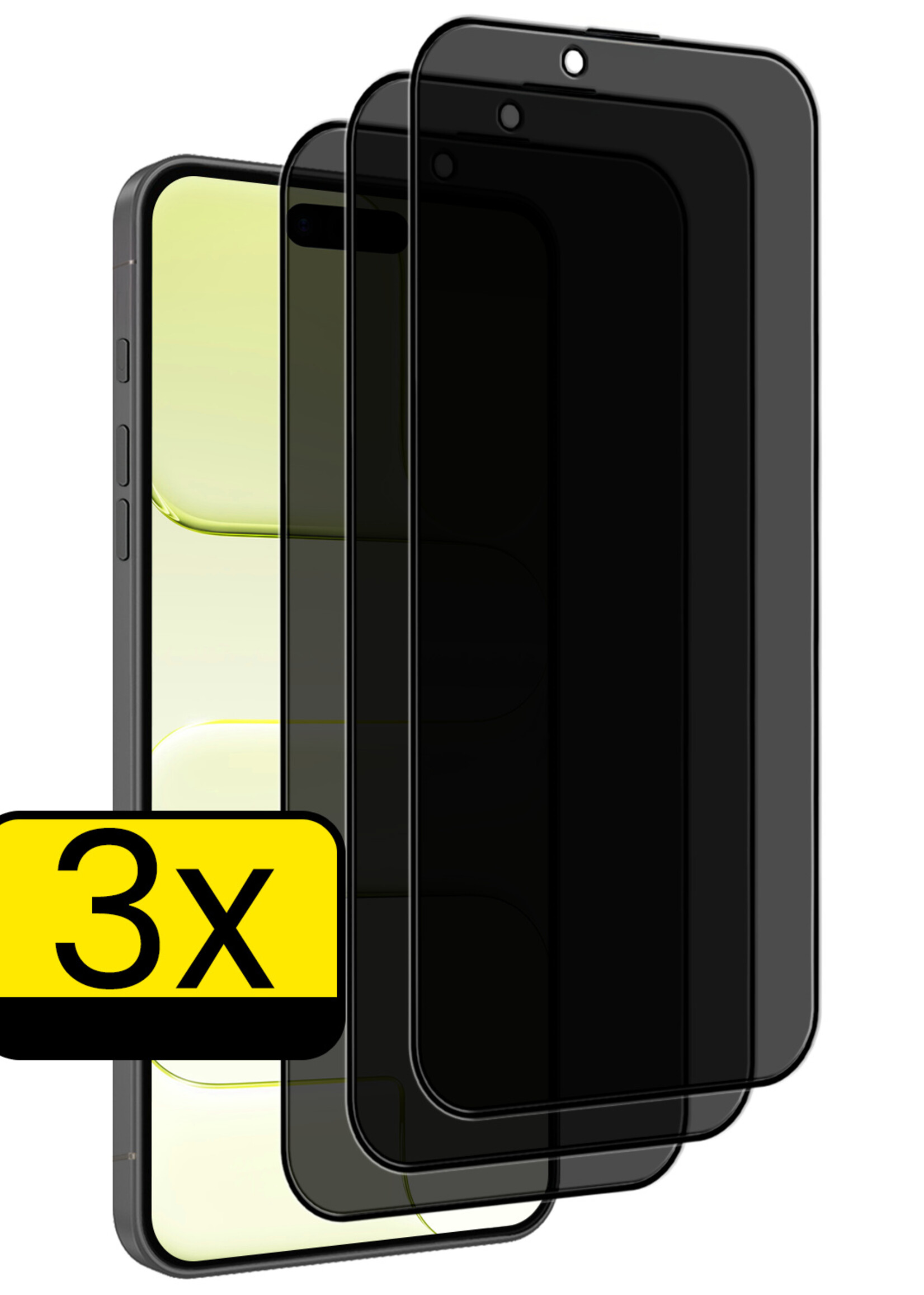 LUQ LUQ iPhone Air Screenprotector Glas Privacy - 3 PACK