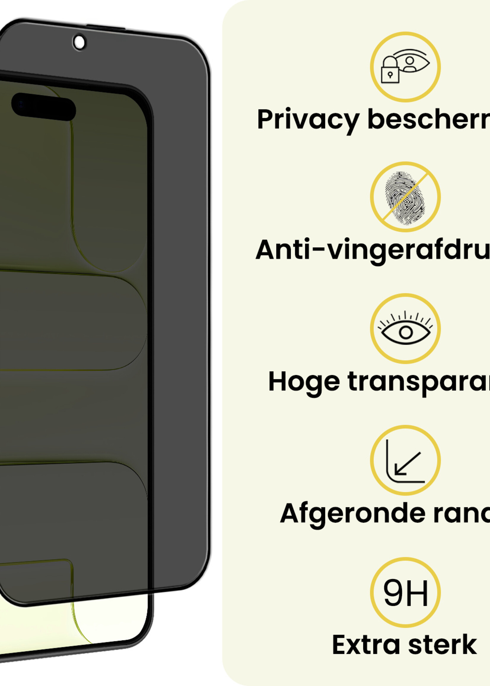 LUQ LUQ iPhone Air Screenprotector Glas Privacy - 3 PACK