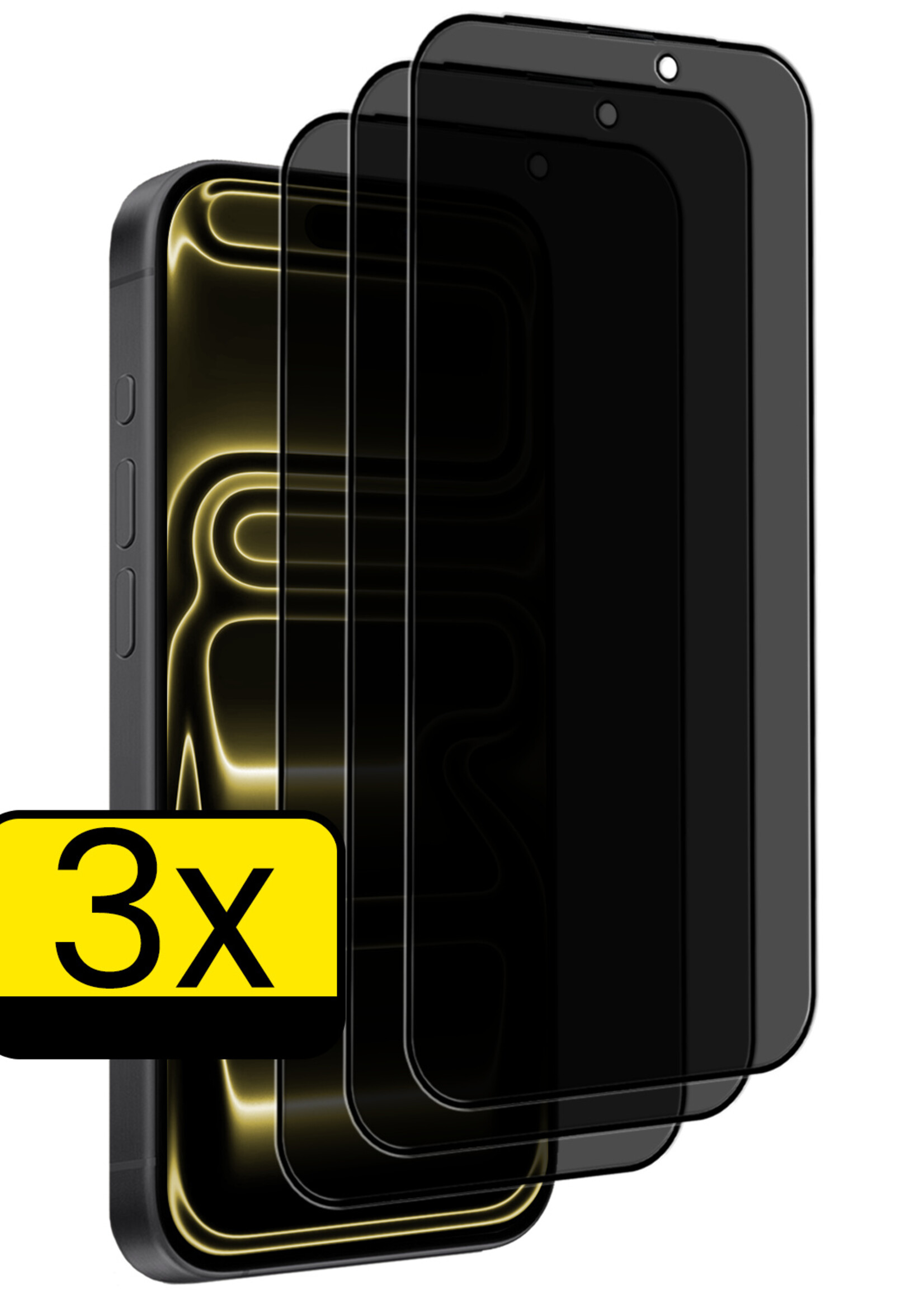 LUQ LUQ iPhone 17 Pro Screenprotector Glas Privacy - 3 PACK